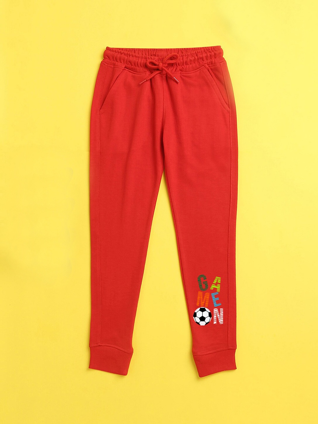 

NUSYL Kids Red Printed Joggers