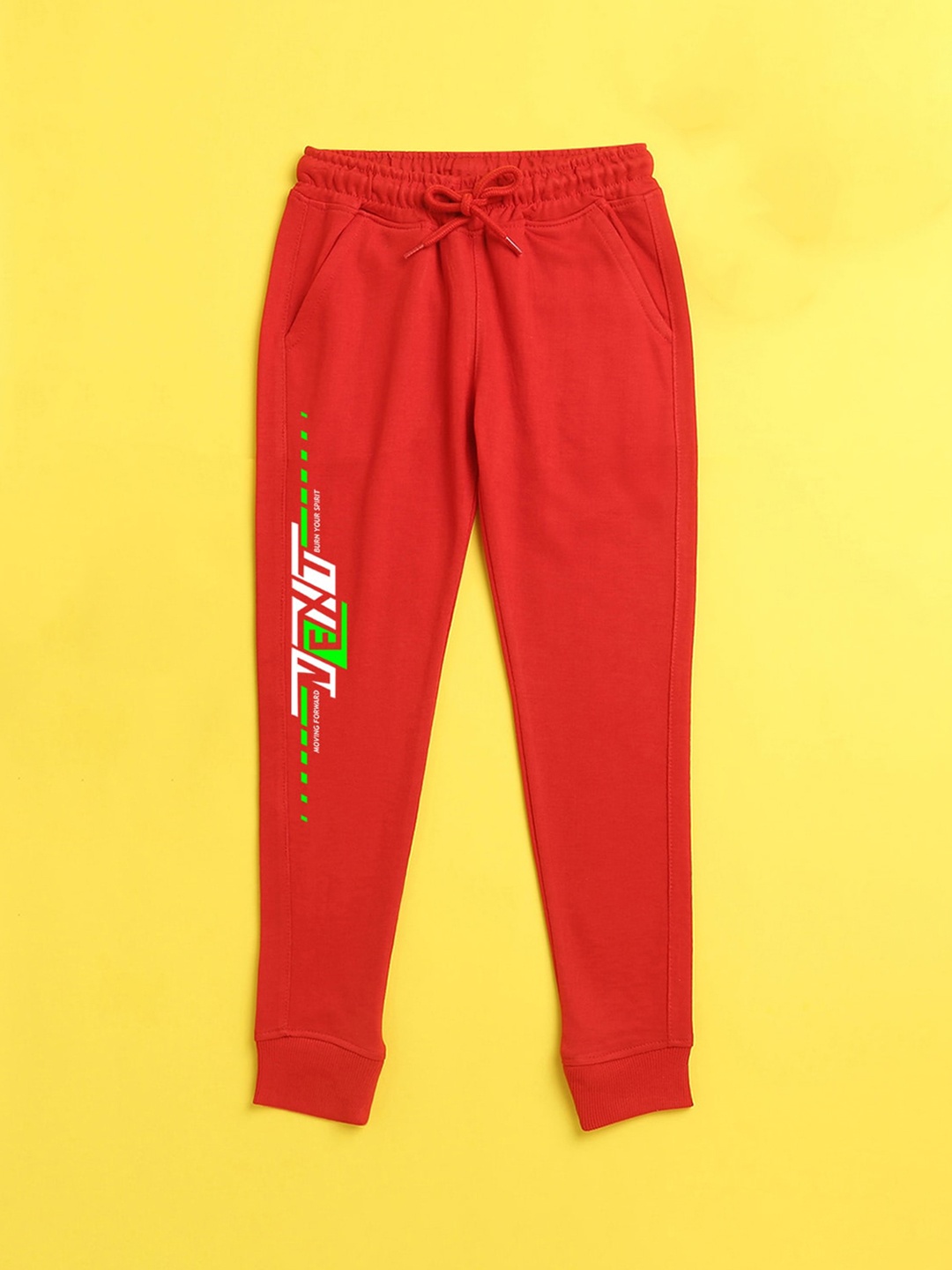 

NUSYL Kids Red Printed Joggers