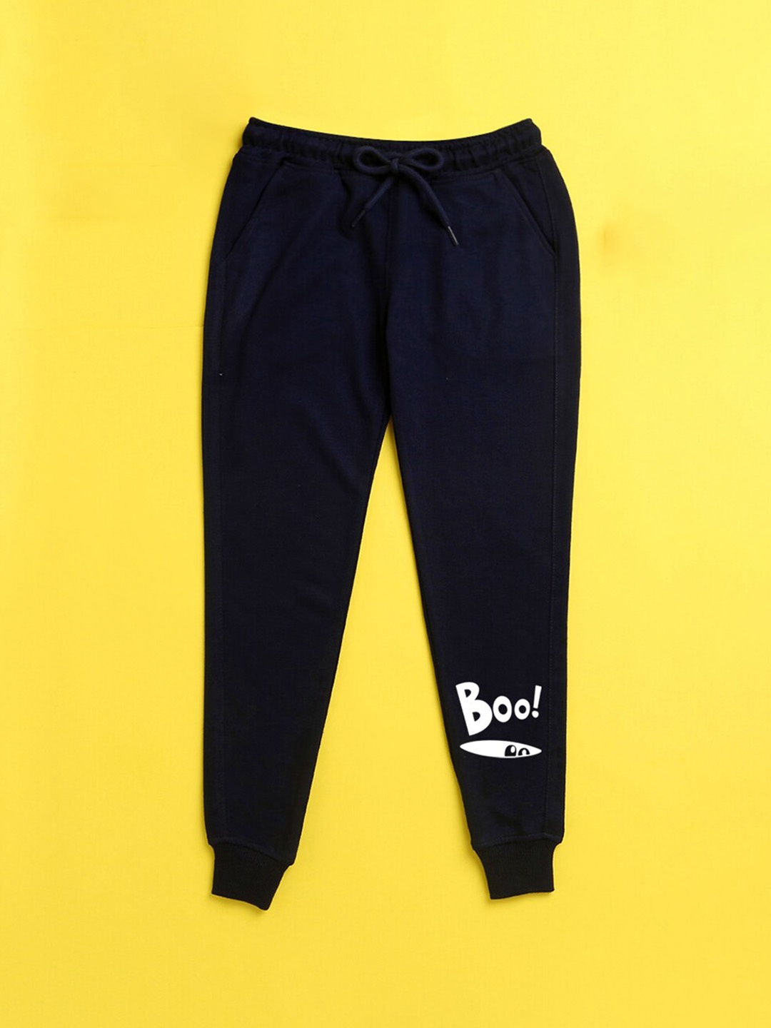 

NUSYL Kids Navy Blue Printed Joggers