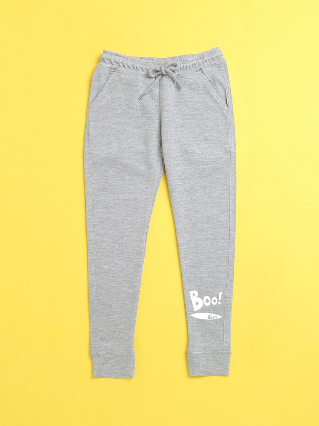 

NUSYL Kids Grey Text Printed Polyester Track Pant