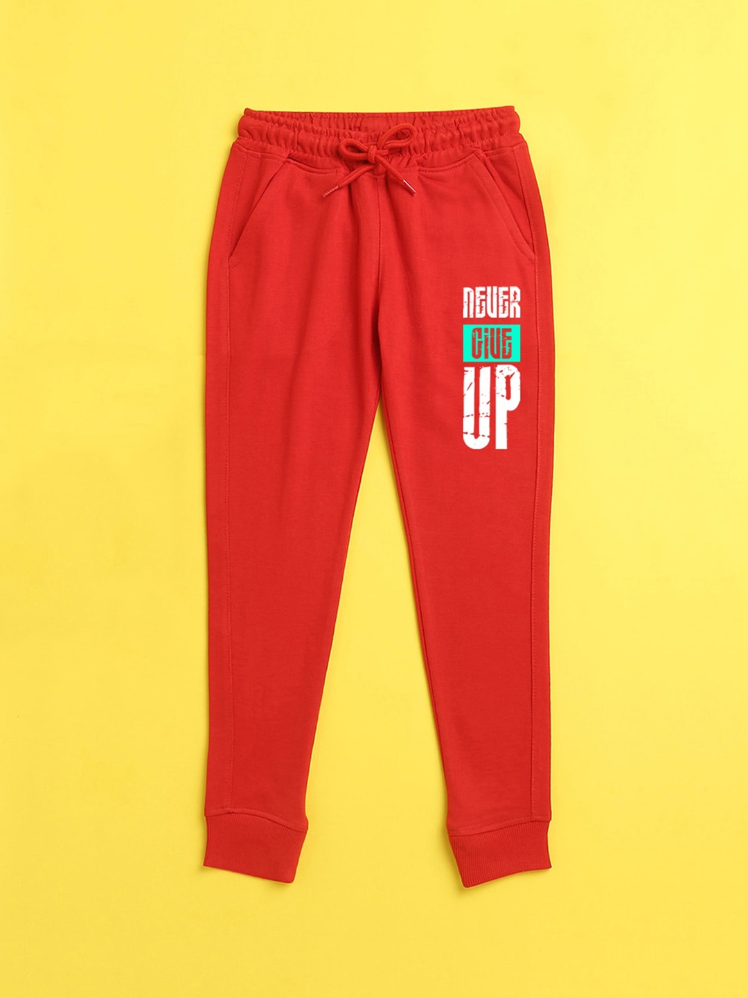 

NUSYL Kids Red Printed Joggers