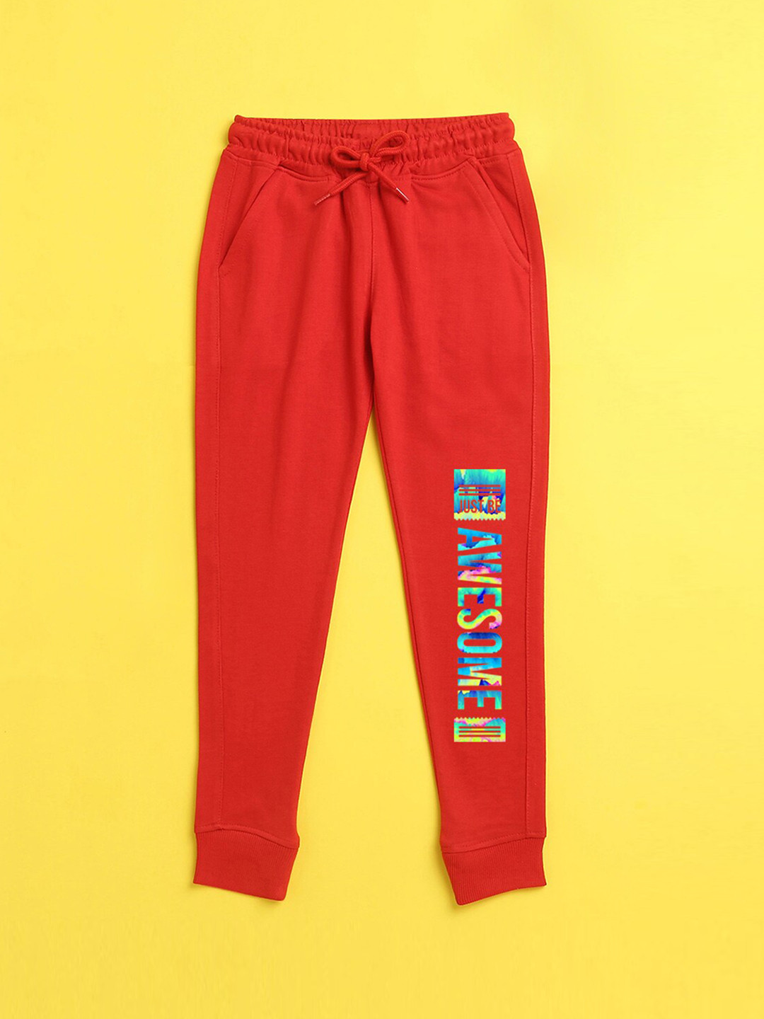

NUSYL Kids Red Printed Joggers