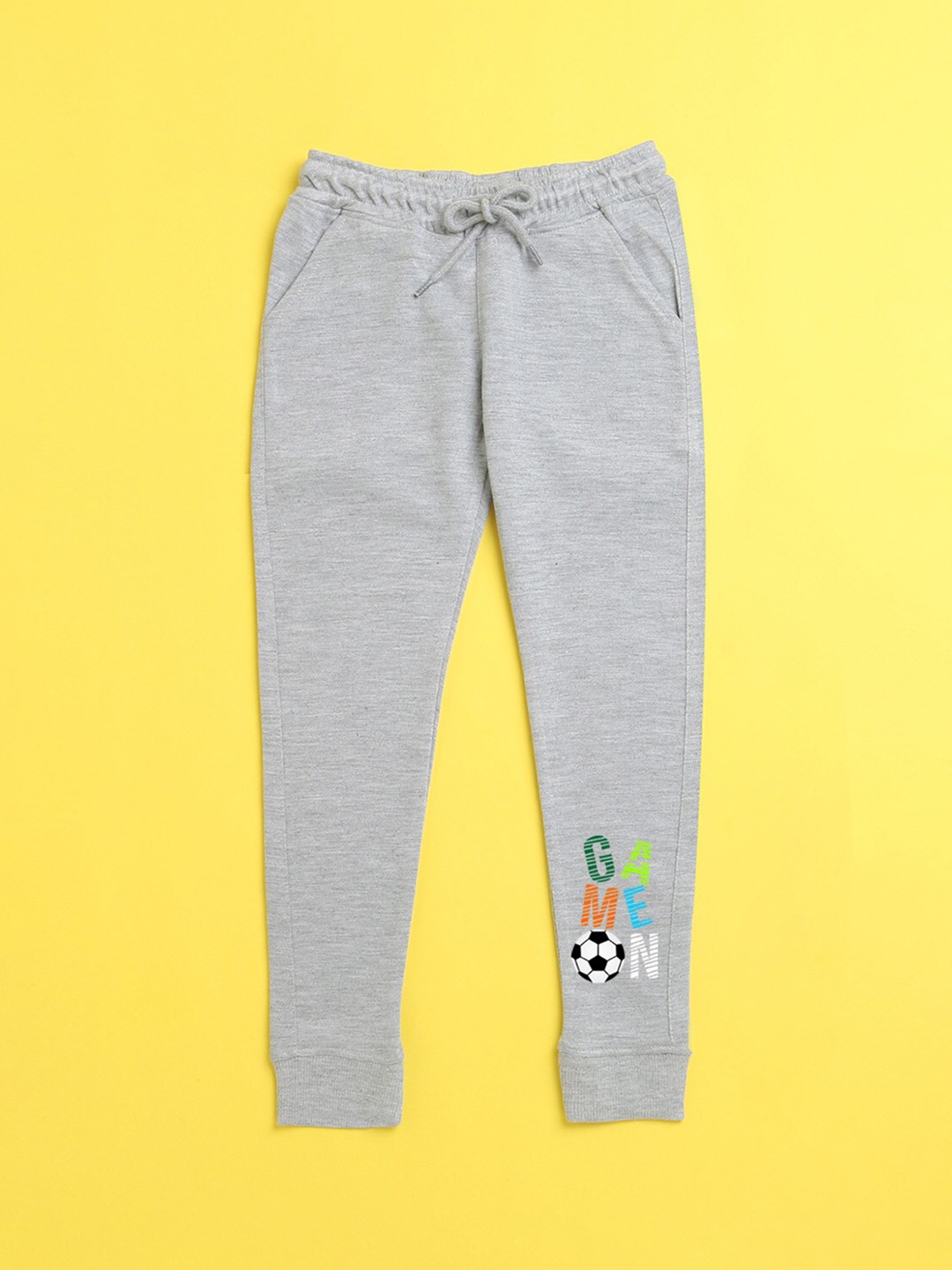 

NUSYL Kids Grey Typography Printed Joggers