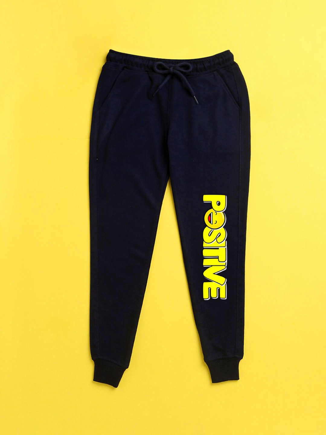 

NUSYL Kids Navy Blue Printed Jogger