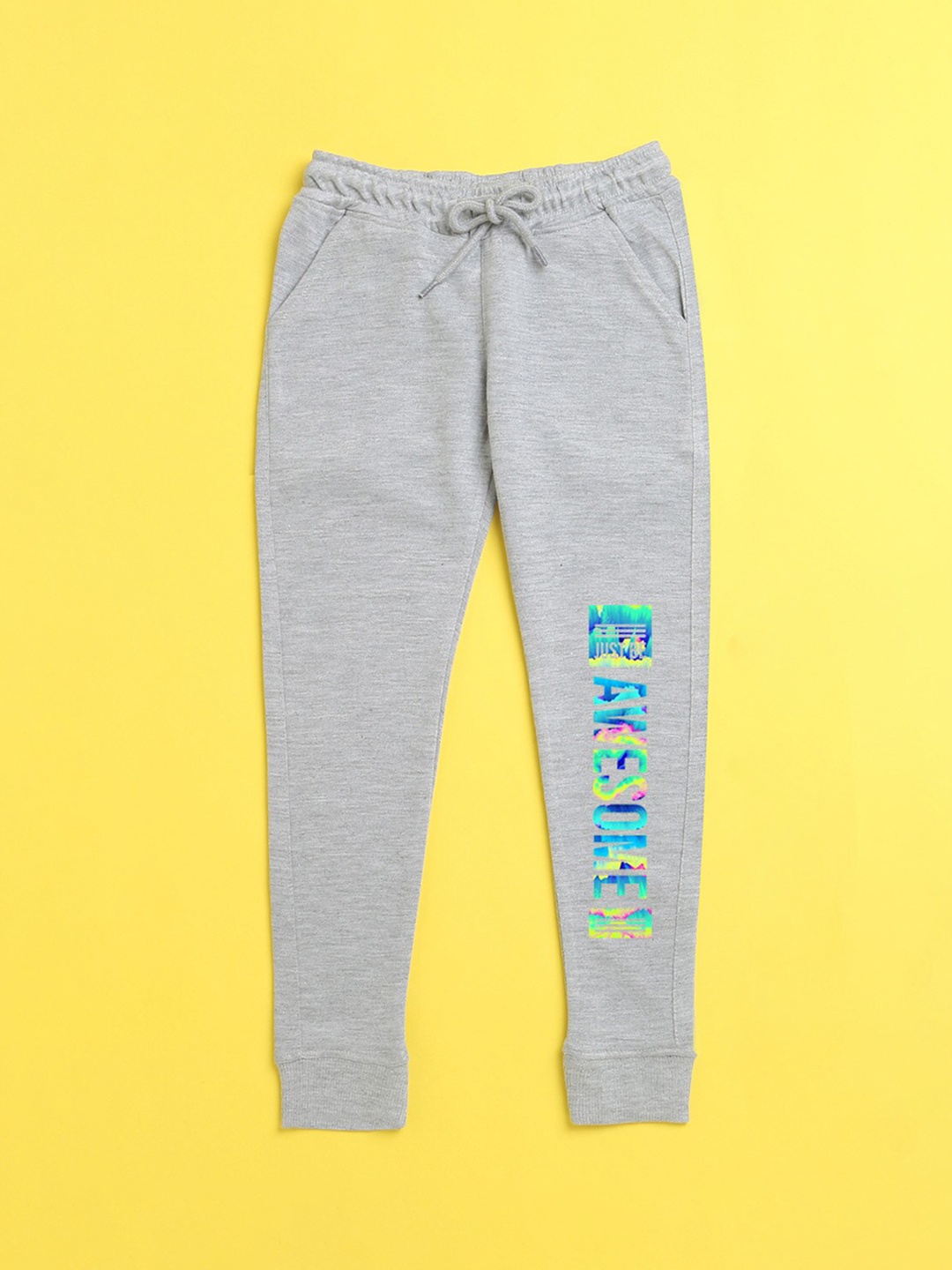 

NUSYL Kids Grey Printed Joggers