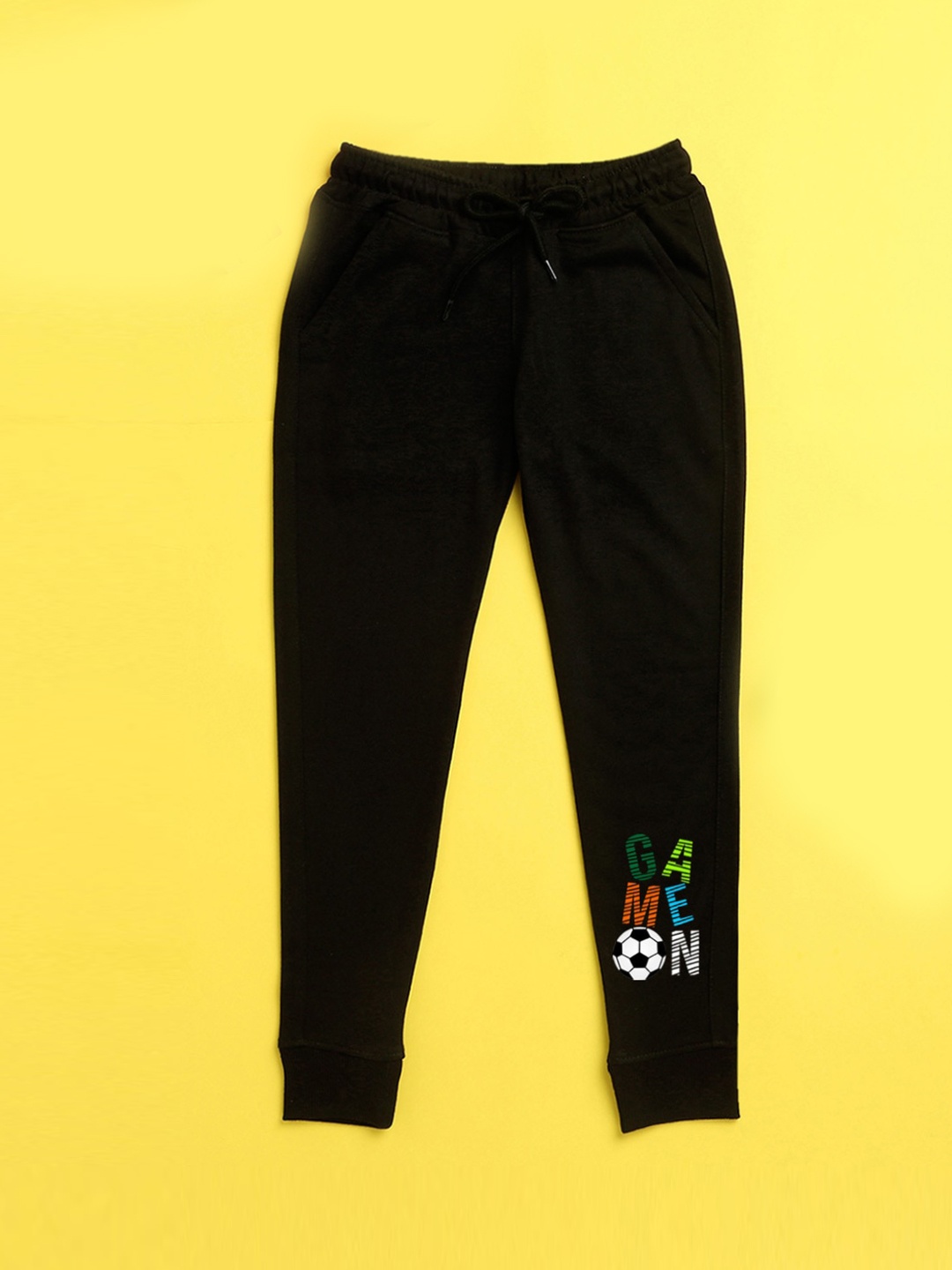 

NUSYL Kids Black Printed Joggers