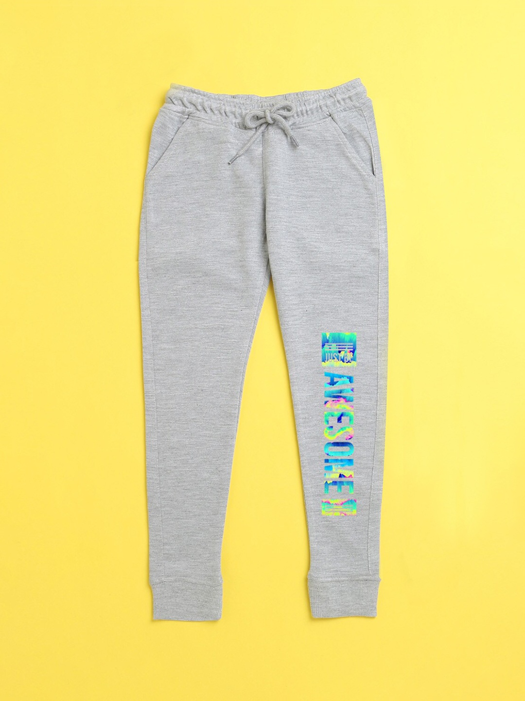 

NUSYL Kids Grey Solid Joggers