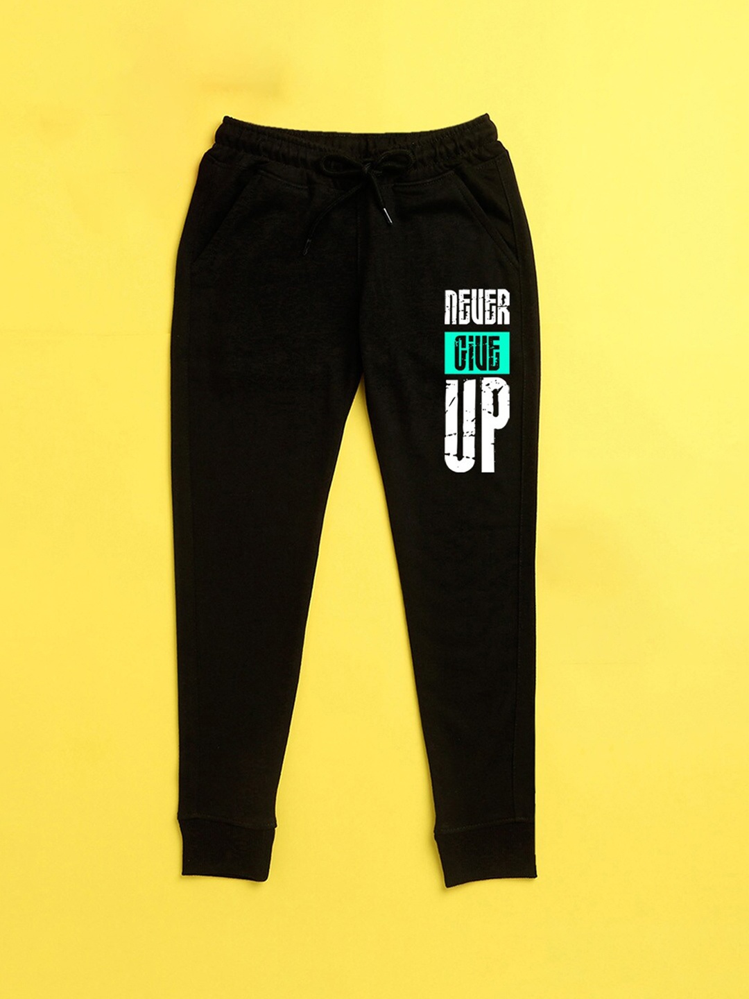 

NUSYL Kids Black Printed Joggers