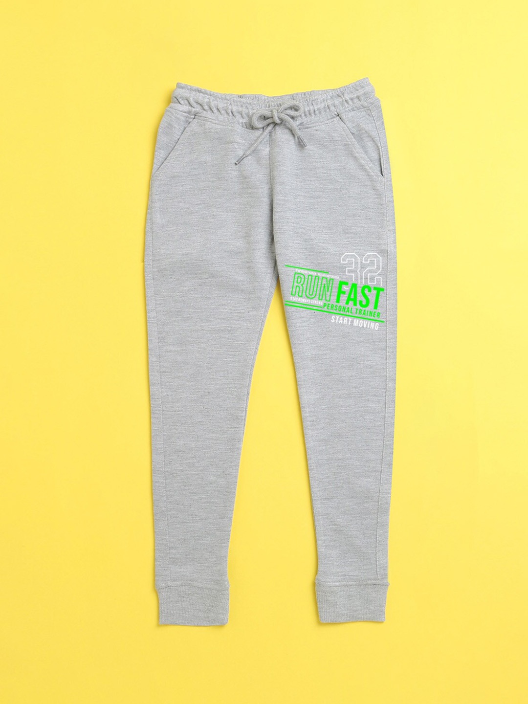 

NUSYL Kids Grey Printed Joggers