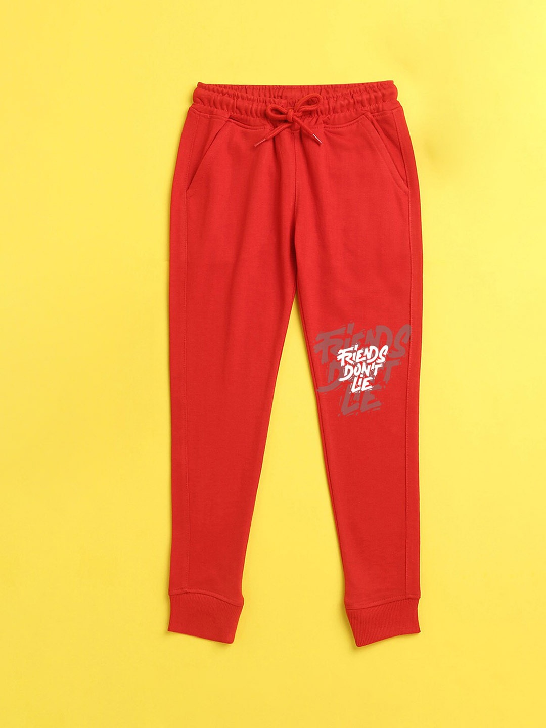 

NUSYL Unisex Kids Red Printed Joggers