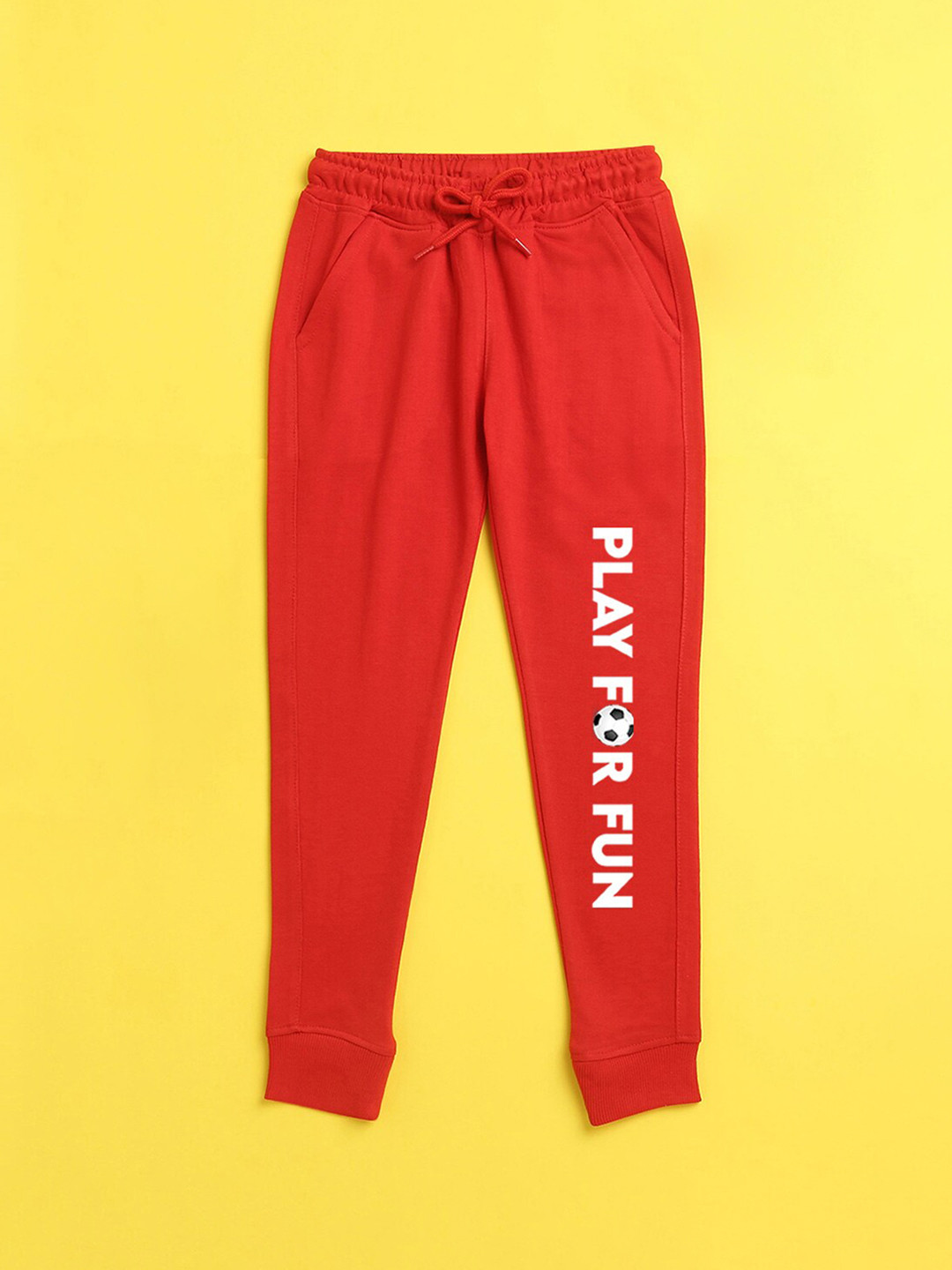 

NUSYL Kids Red Printed Joggers