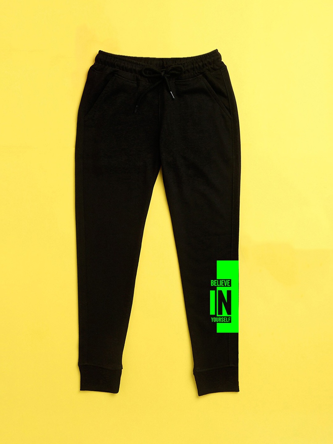 

NUSYL Unisex Kids Black Solid Track Pants