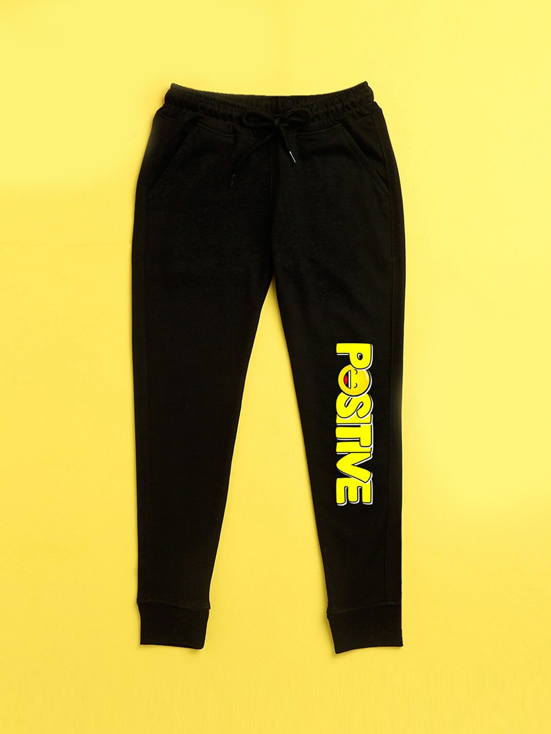 

NUSYL Kids Black Text Printed Joggers