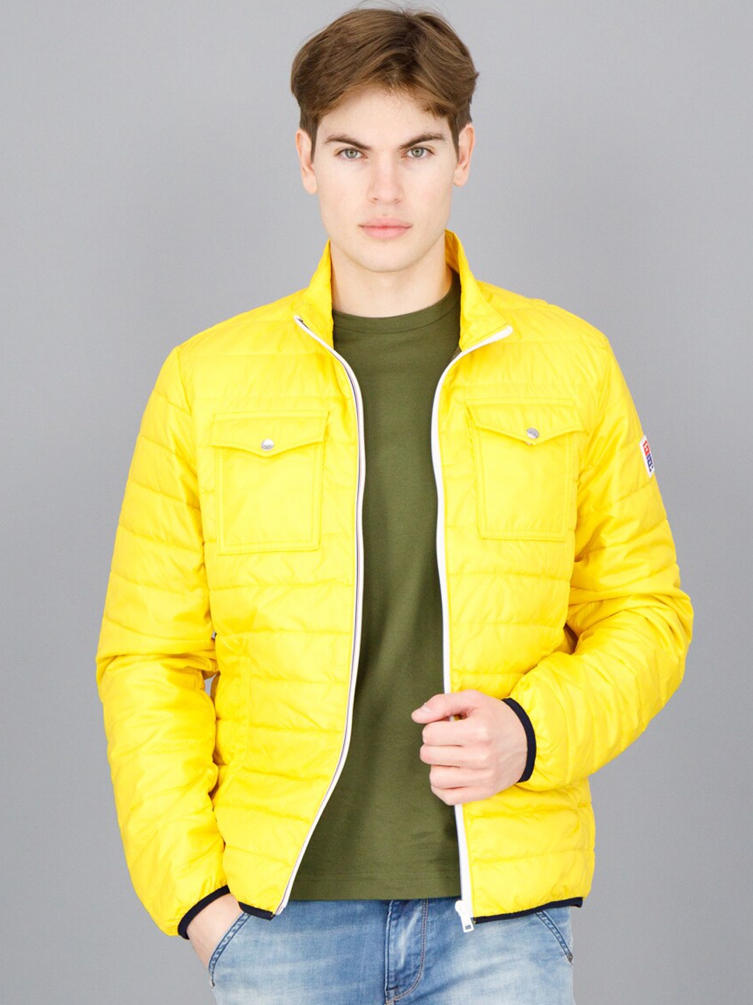 

FREESOUL Men Solid Puffer Jacket, Yellow