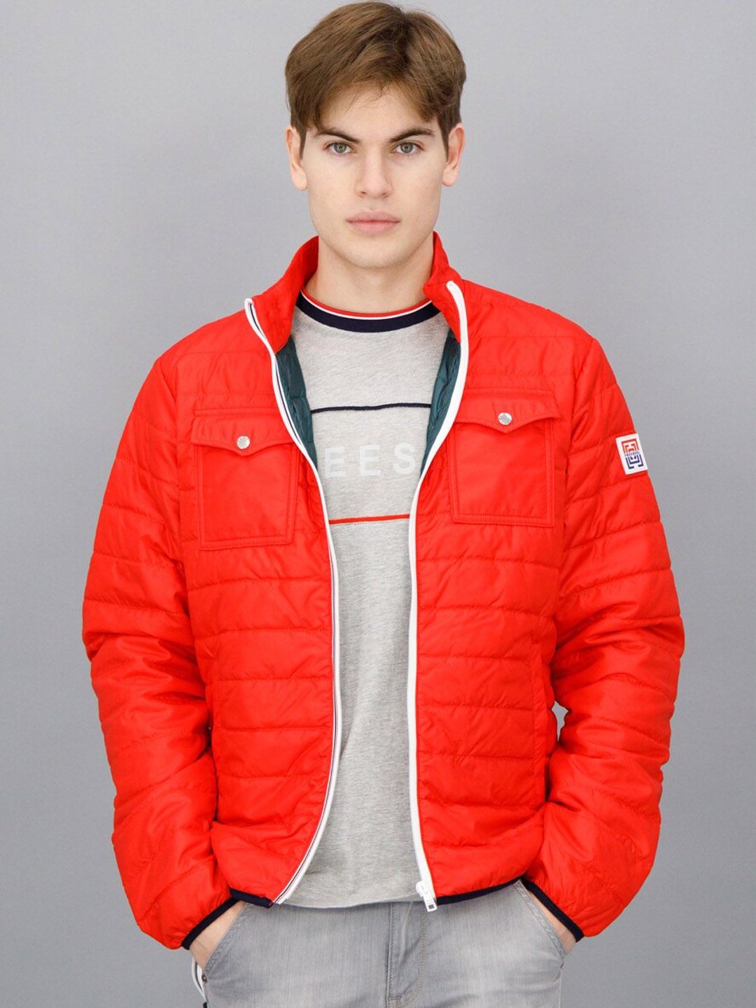 

FREESOUL Men Solid Puffer Jacket, Red
