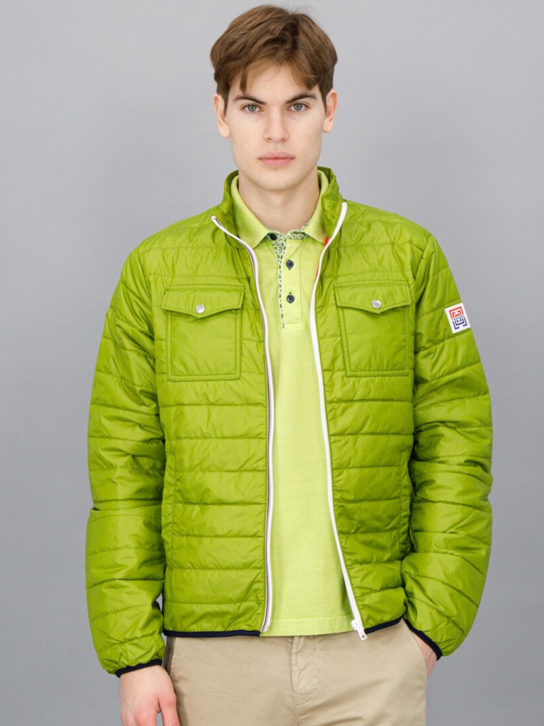 

FREESOUL Men Solid Puffer Jacket, Green