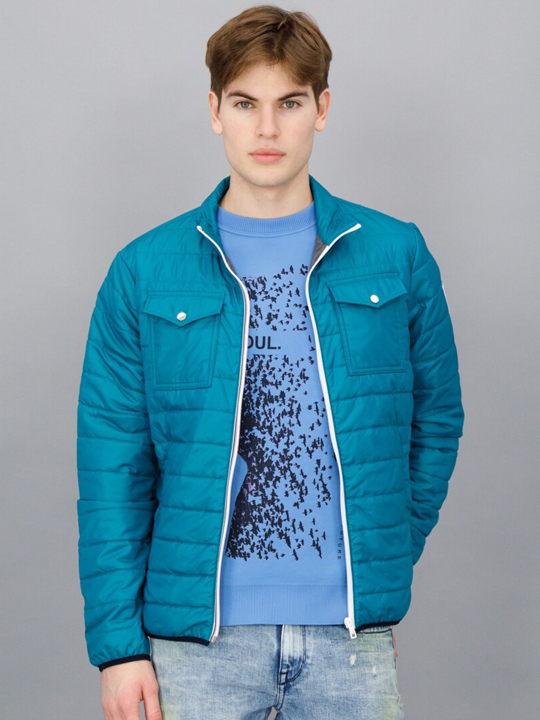 

FREESOUL Men Padded Jacket, Green
