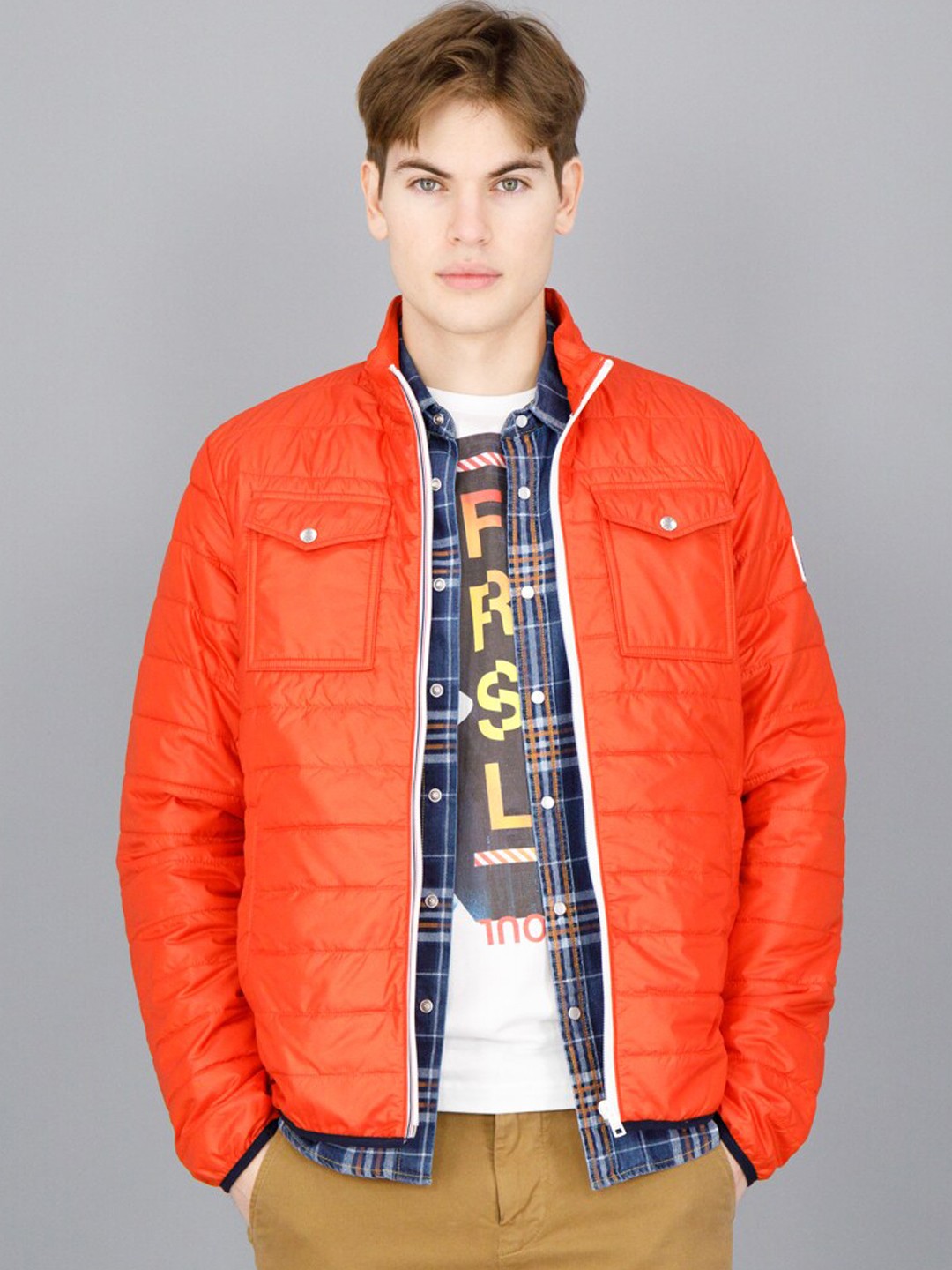 

FREESOUL Men Red Jacket