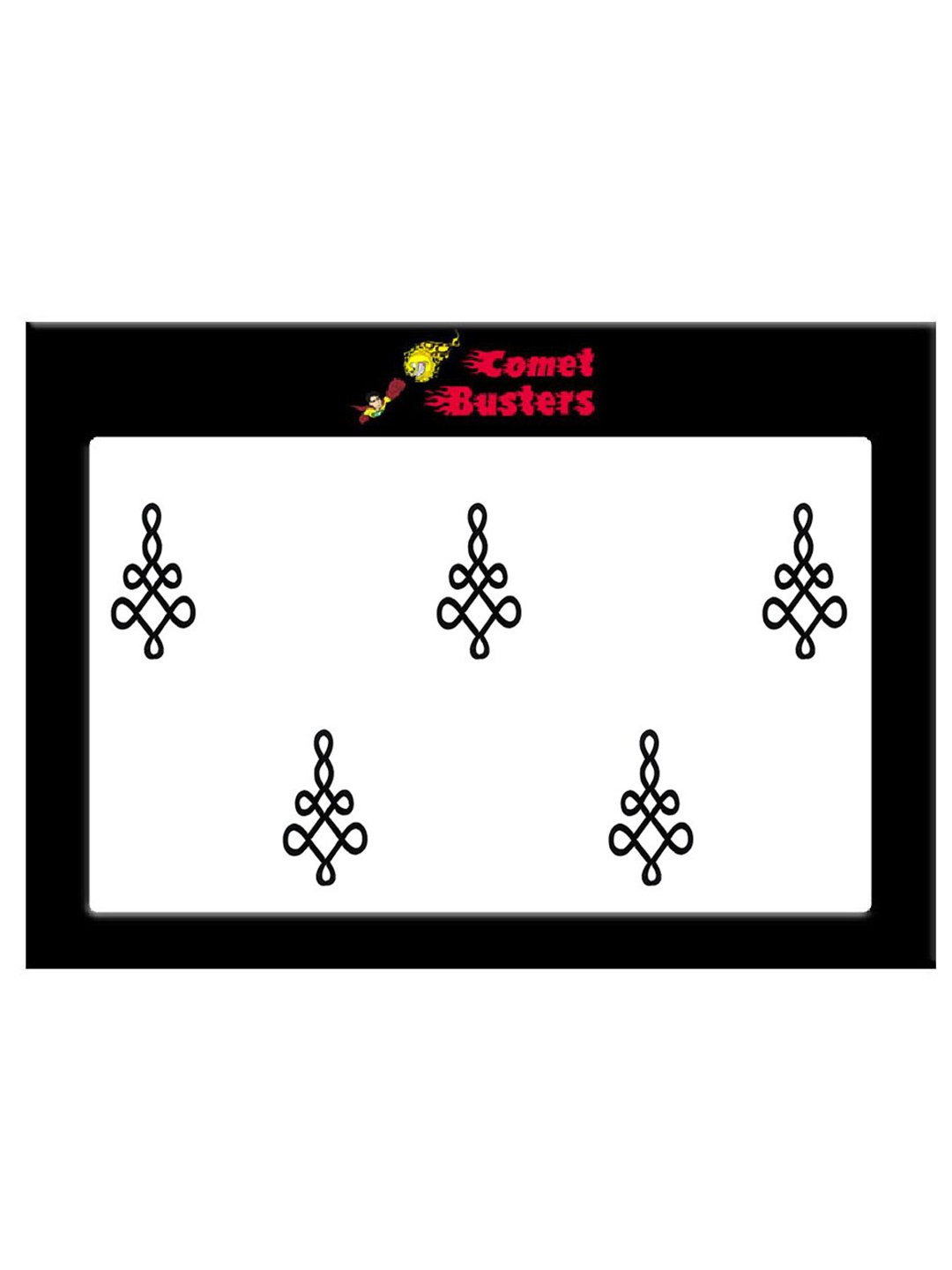 

Comet Busters 5 Pcs Reusable Designer Bindis - Black