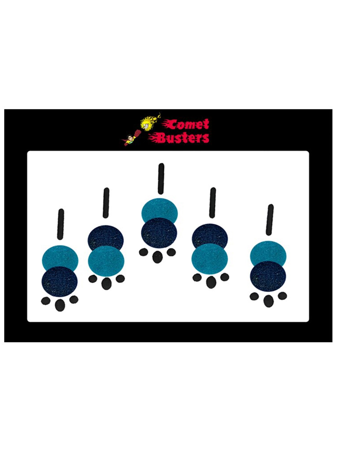 

Comet Busters 5 Pcs Reusable Designer Bindis - Blue