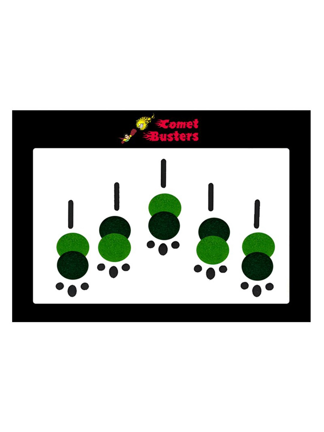 

Comet Busters 5 Pcs Reusable Designer Bindis - Green