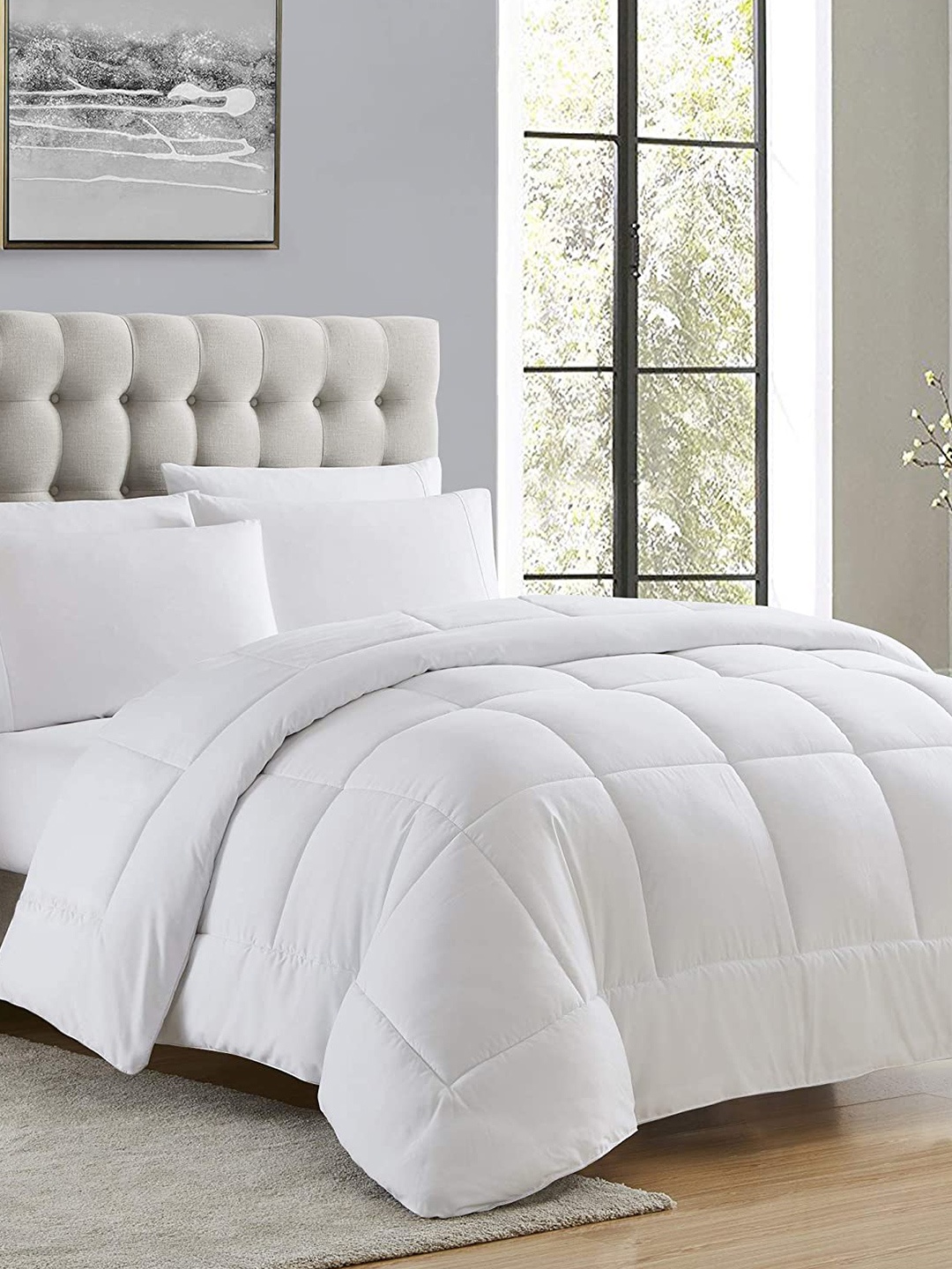 

CURIOUS LIFESTYLE White Microfiber Heavy Winter Double Bed Reversible Comforter
