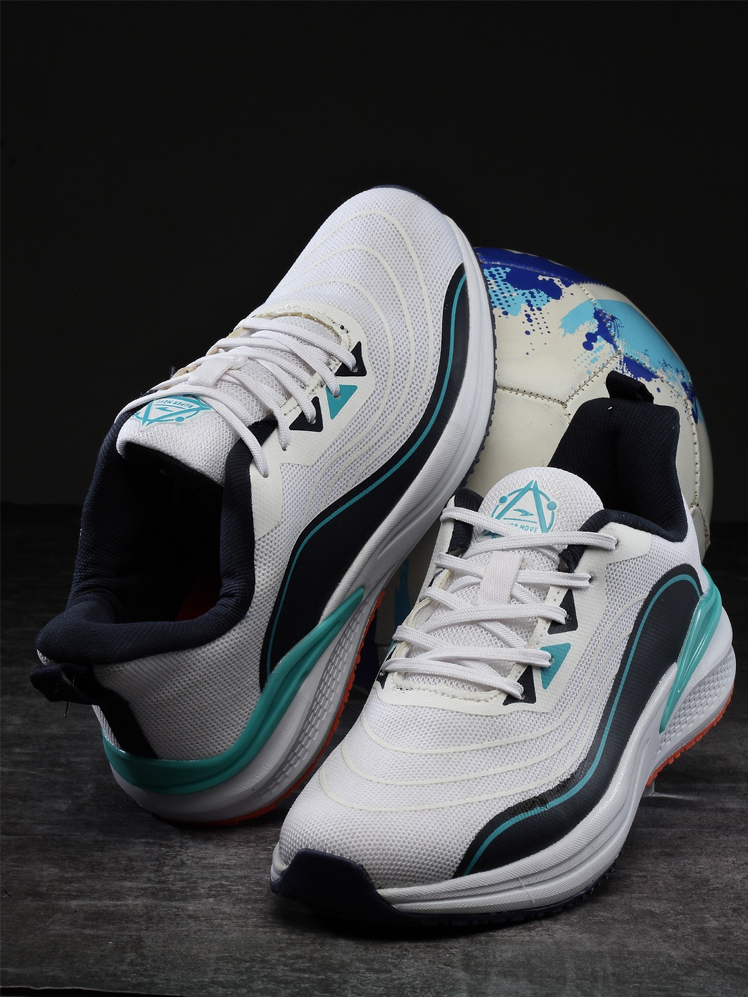 

ASIAN Men White Mesh Running Non-Marking Shoes