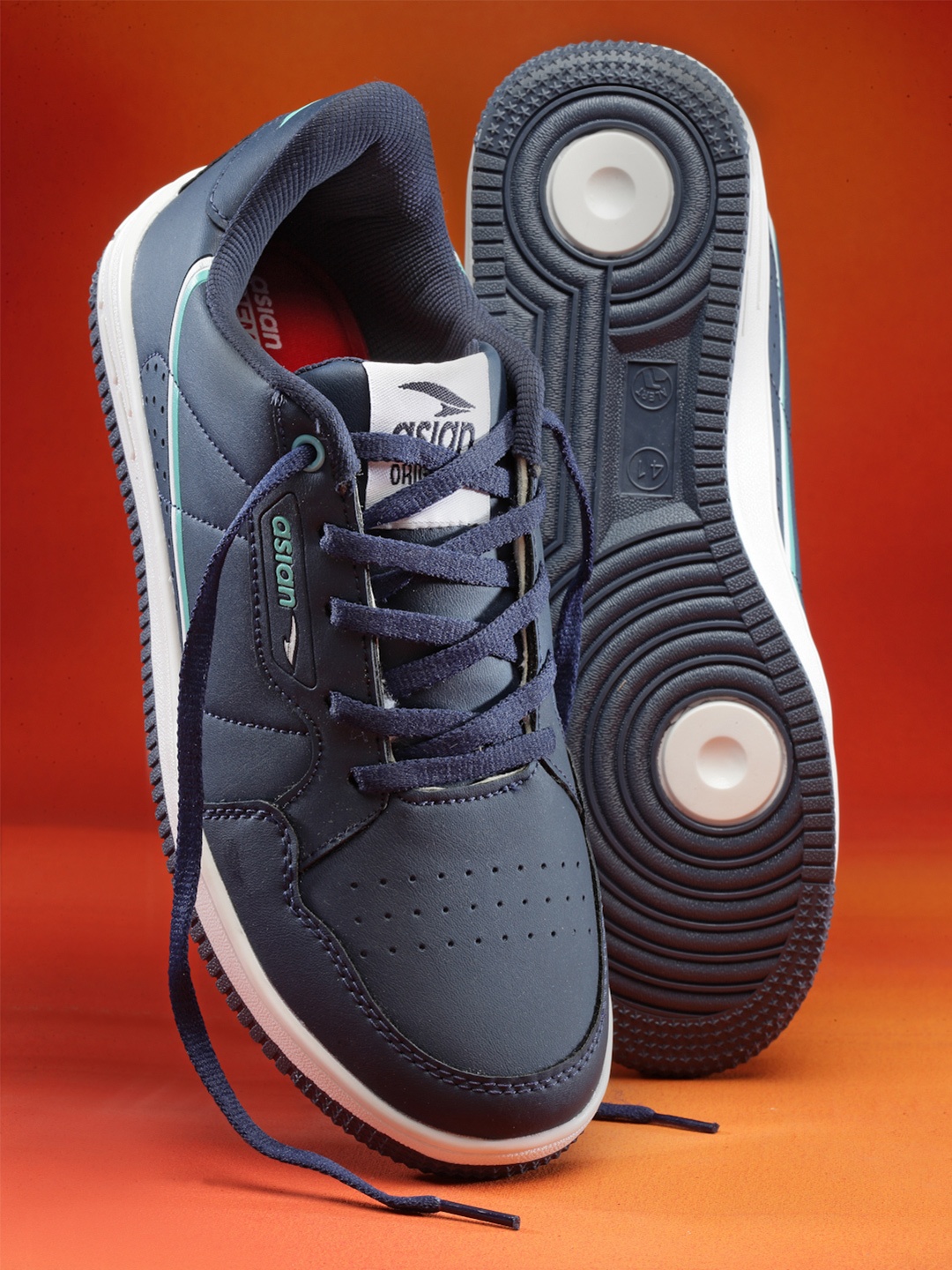 

ASIAN Men Perforations Sneakers, Navy blue