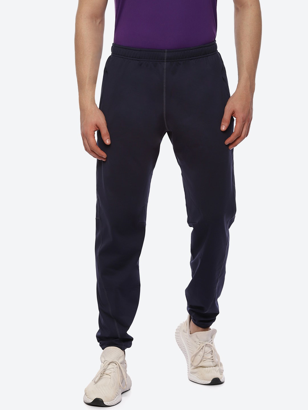 

ASICS Brushed Knit Men Blue Solid Joggers