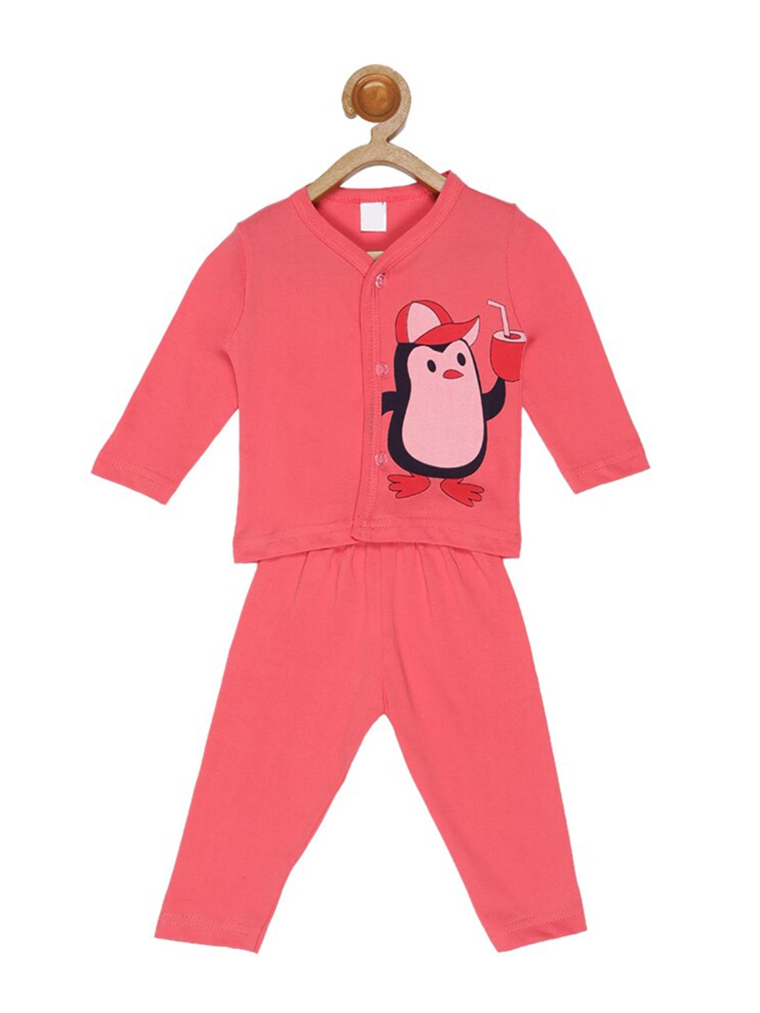 

V2 Value & Variety Boys Pink & Black Printed Top with Pyjamas