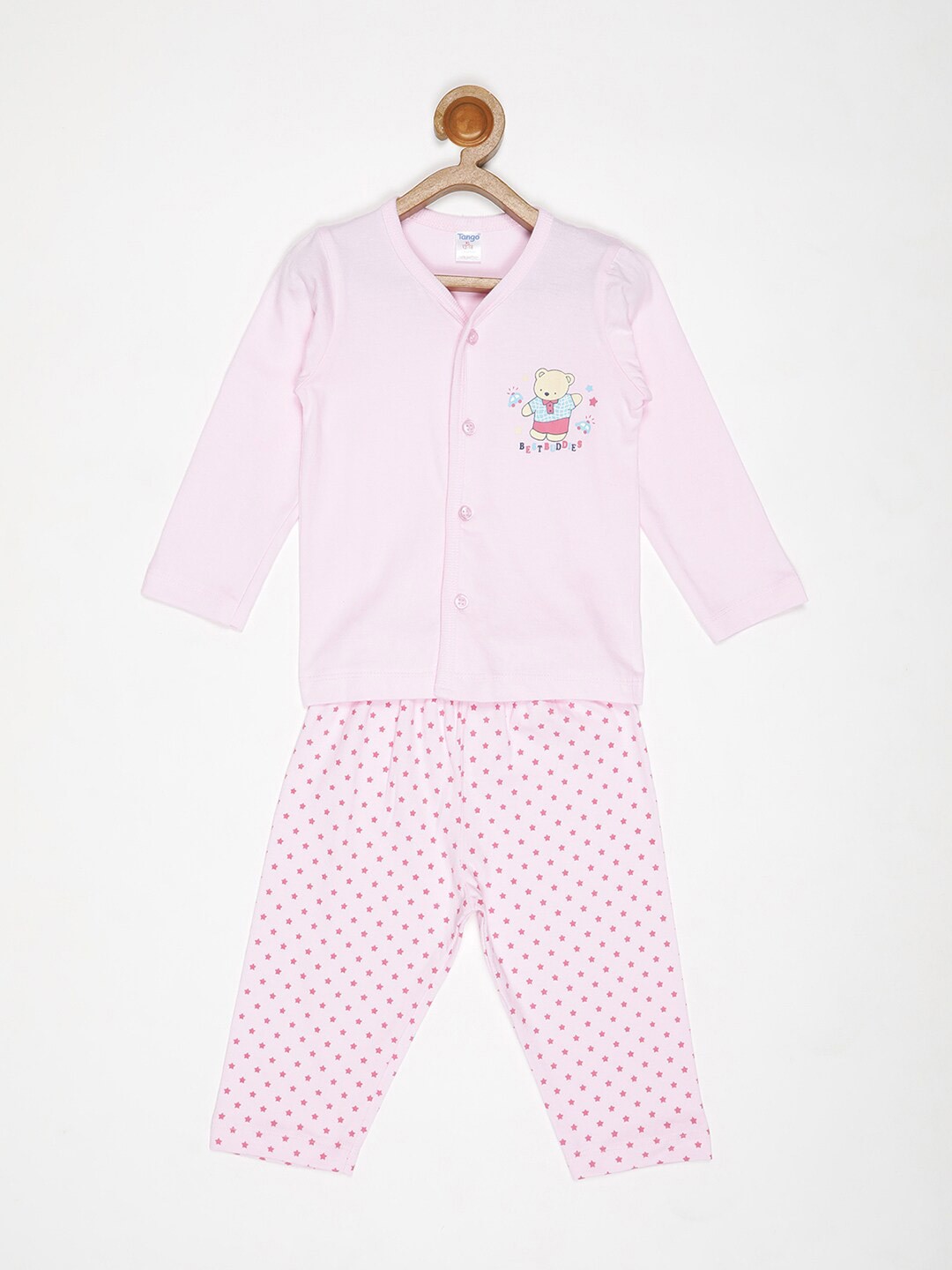 

V2 Value & Variety Boys Pink Printed Shirt with Pyjamas
