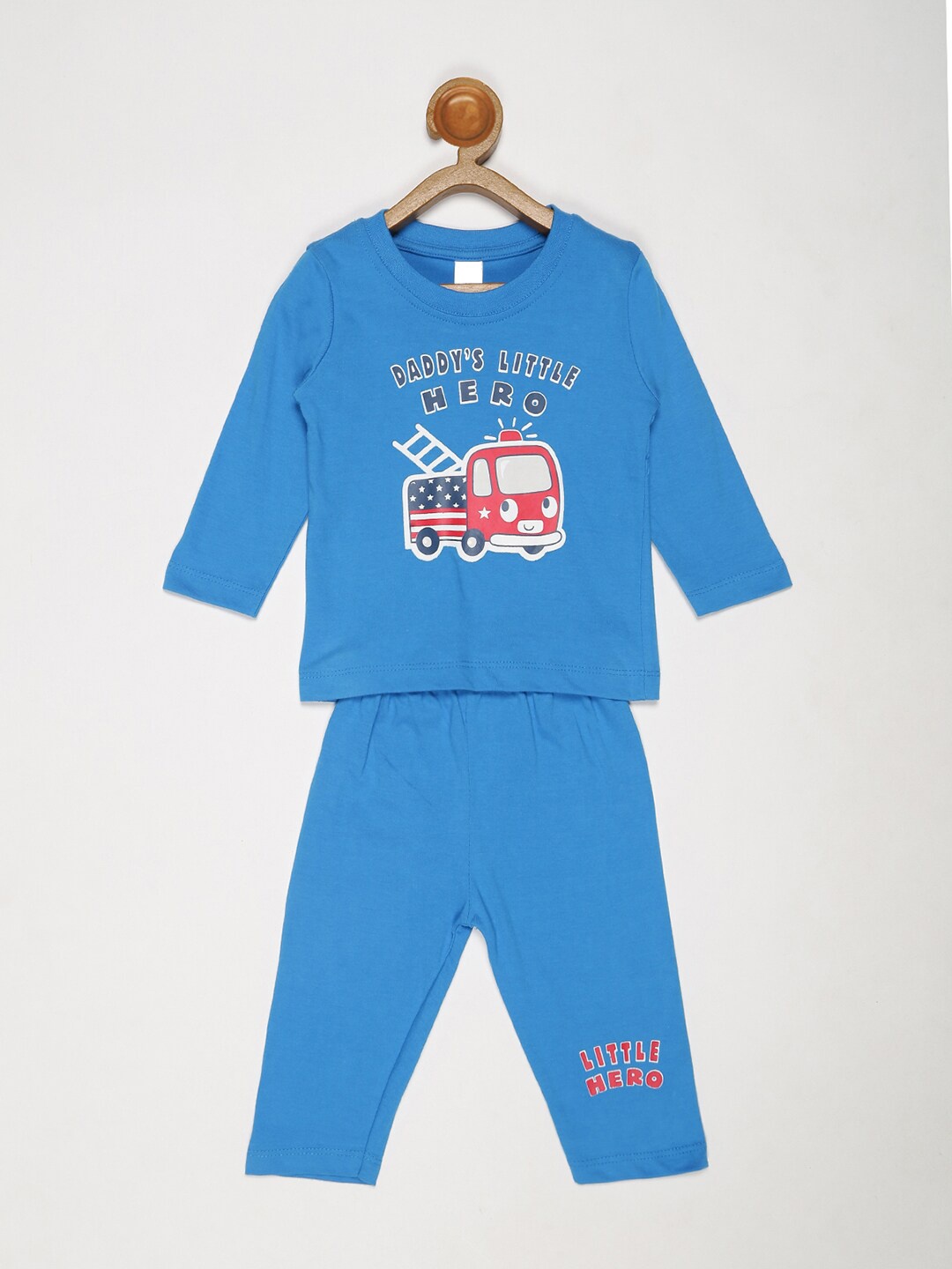 

V2 Value & Variety Boys Blue & Red Printed T-shirt with Pyjamas
