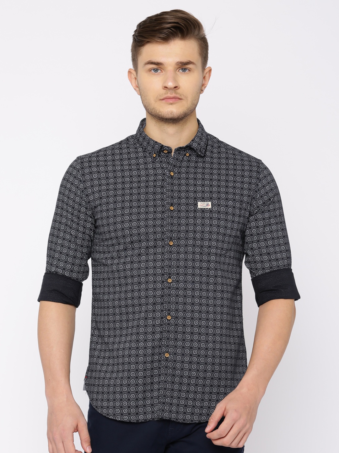 

U.S. Polo Assn. Denim Co. Men Black Printed Casual Shirt