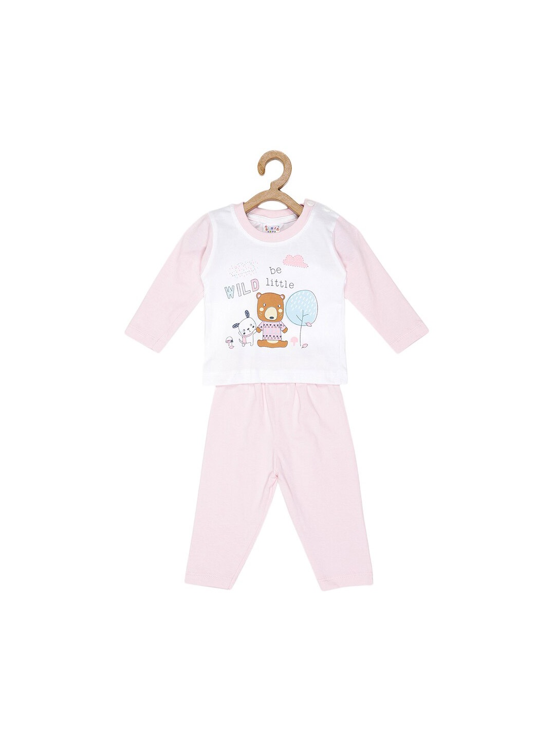 

V2 Value & Variety Boys Pink & White Printed T-shirt with Pyjamas