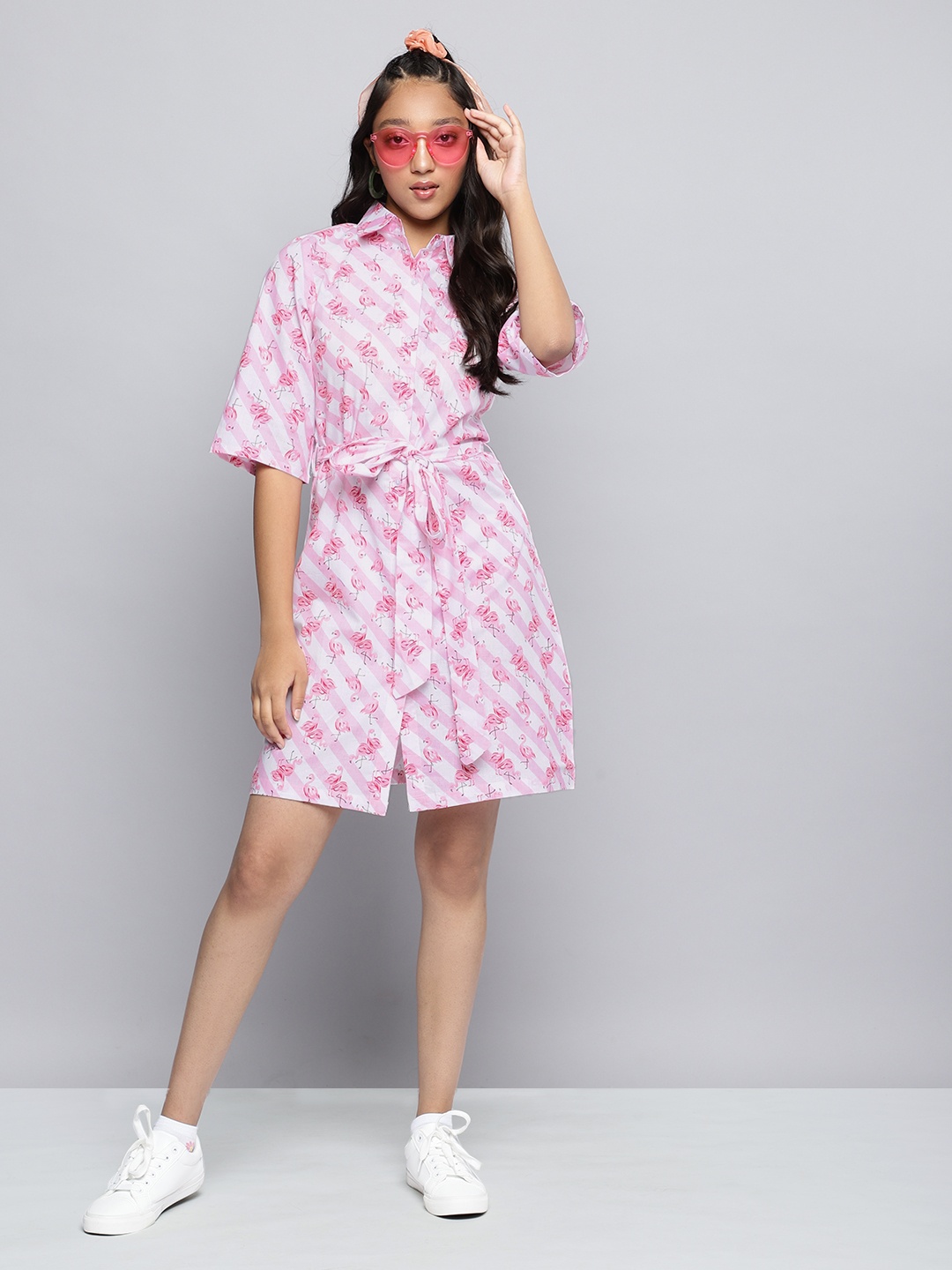 

YK Girls Pure Cotton Floral Printed Dress, White
