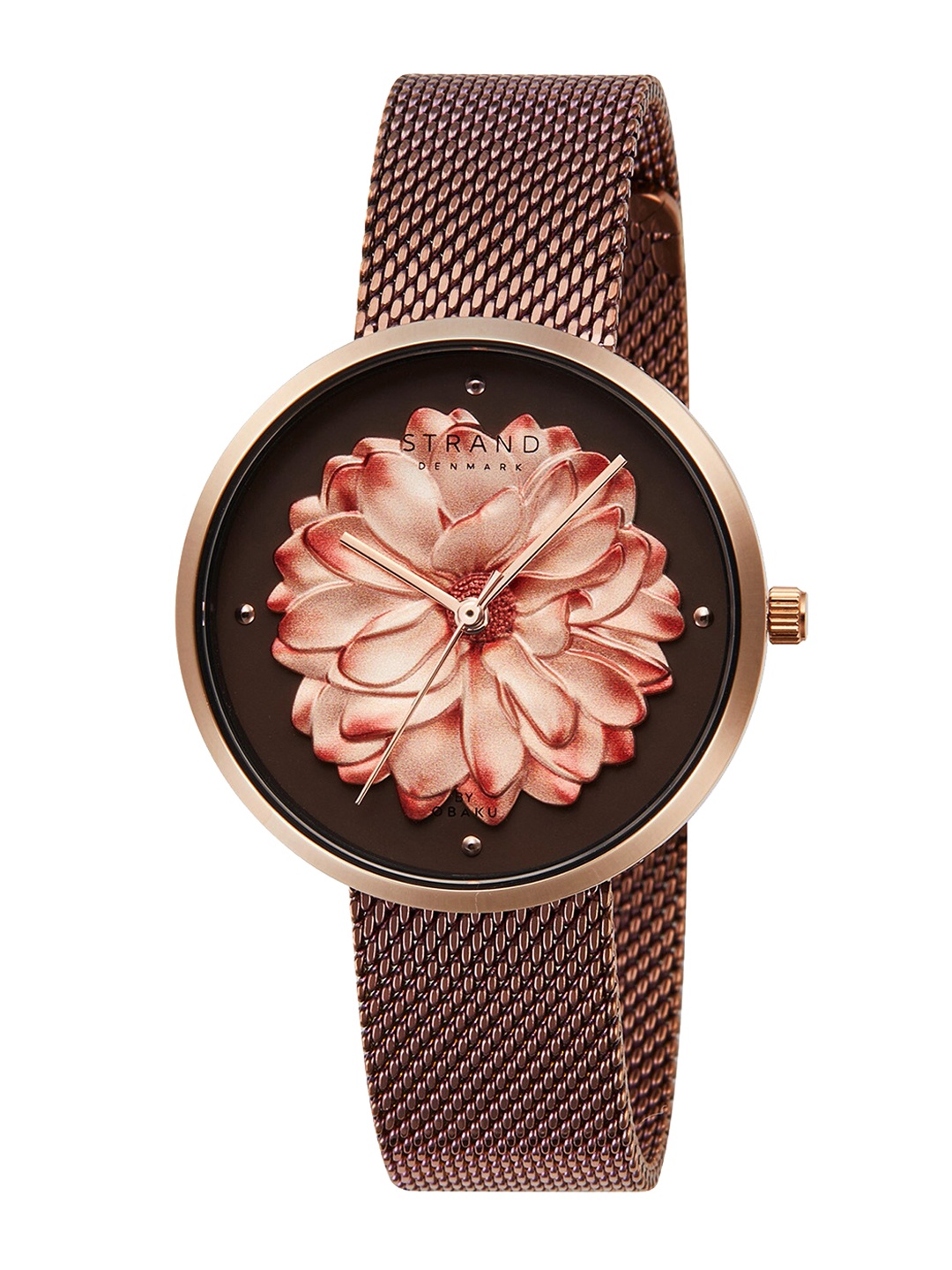 

STRAND BY OBAKU Women Brown Brass Dial & Brown Straps Analogue Watch S700LHVNMN-DF