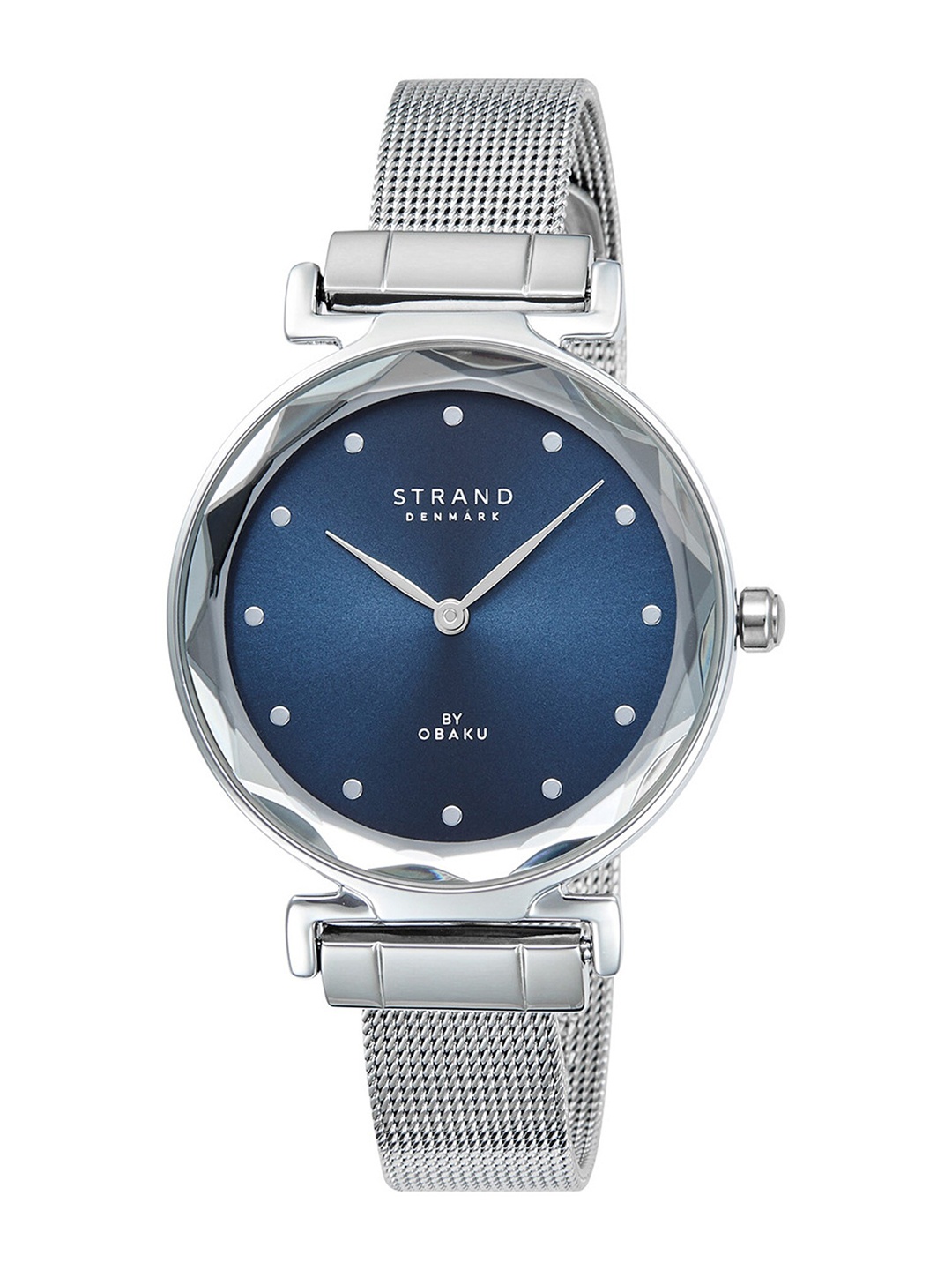 

STRAND BY OBAKU Women Blue Brass Dial & Silver Toned Straps Analogue Watch S731LXCLMC