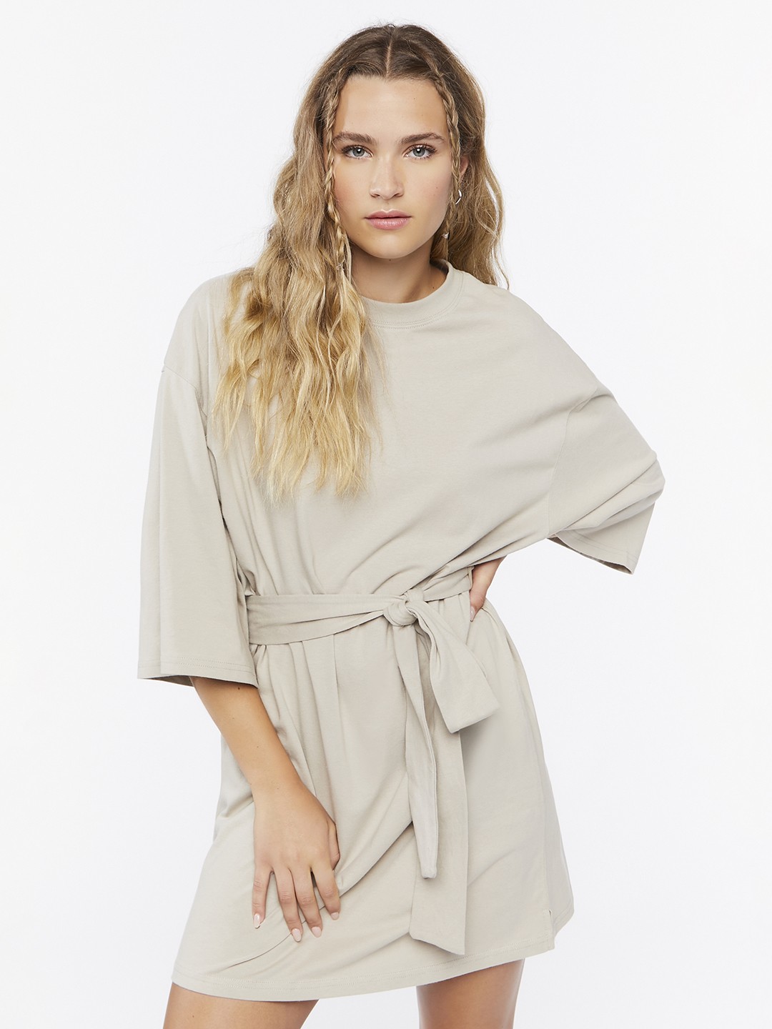 

FOREVER 21 Women Grey T-shirt Dress