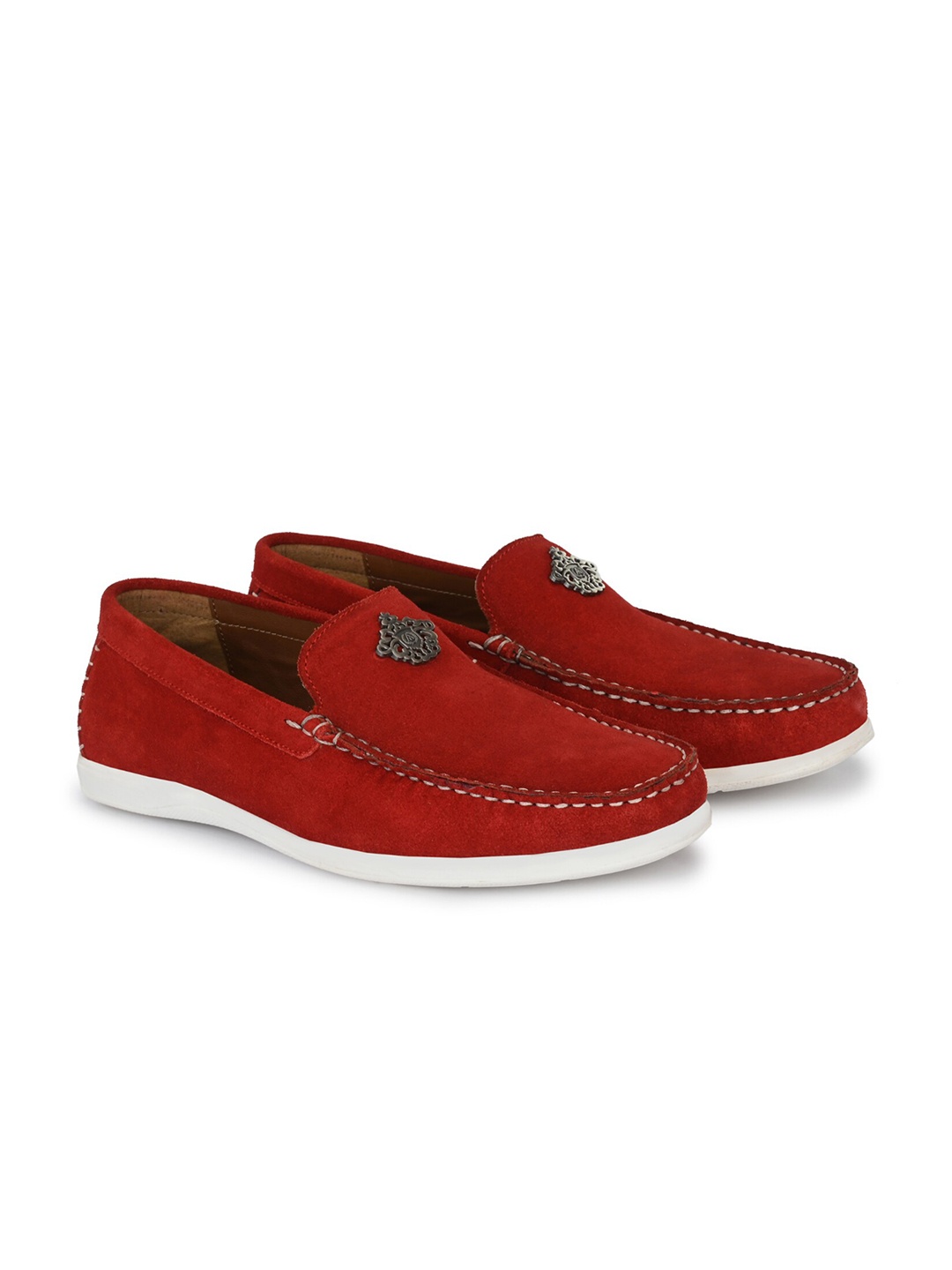 

Alberto Torresi Men Red Genuine Suede Leather Loafers