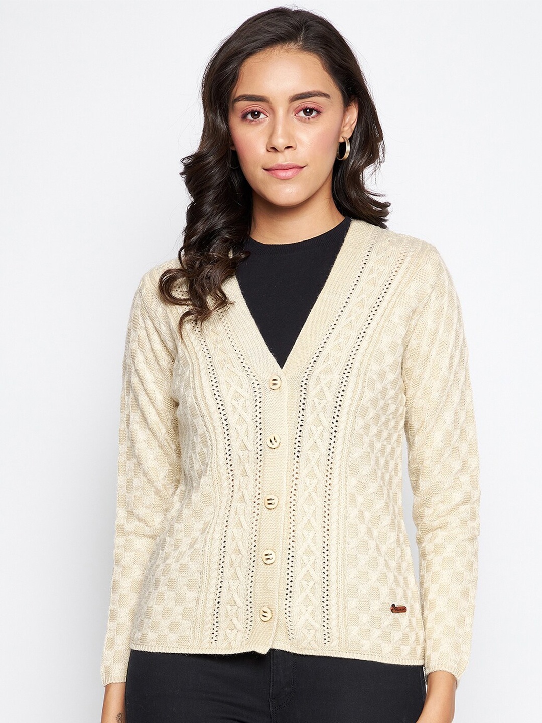 

Duke Women Beige Cardigan