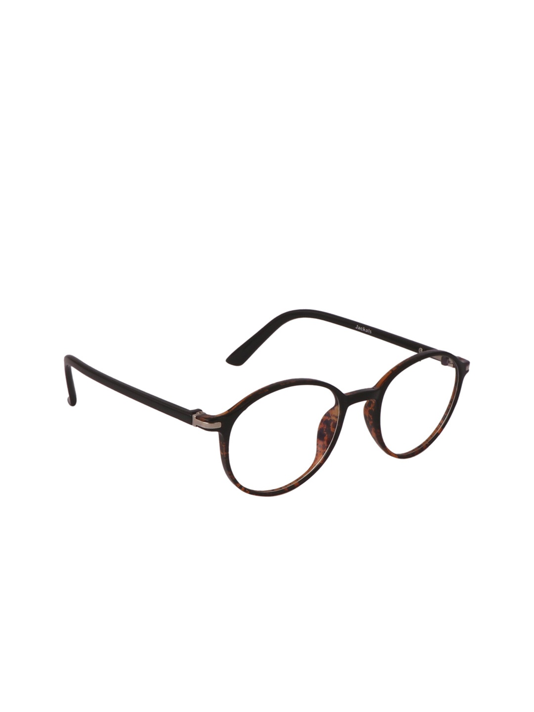 

OPTIFY Unisex Clear Lens & Brown Round Sunglasses with UV Protected Lens