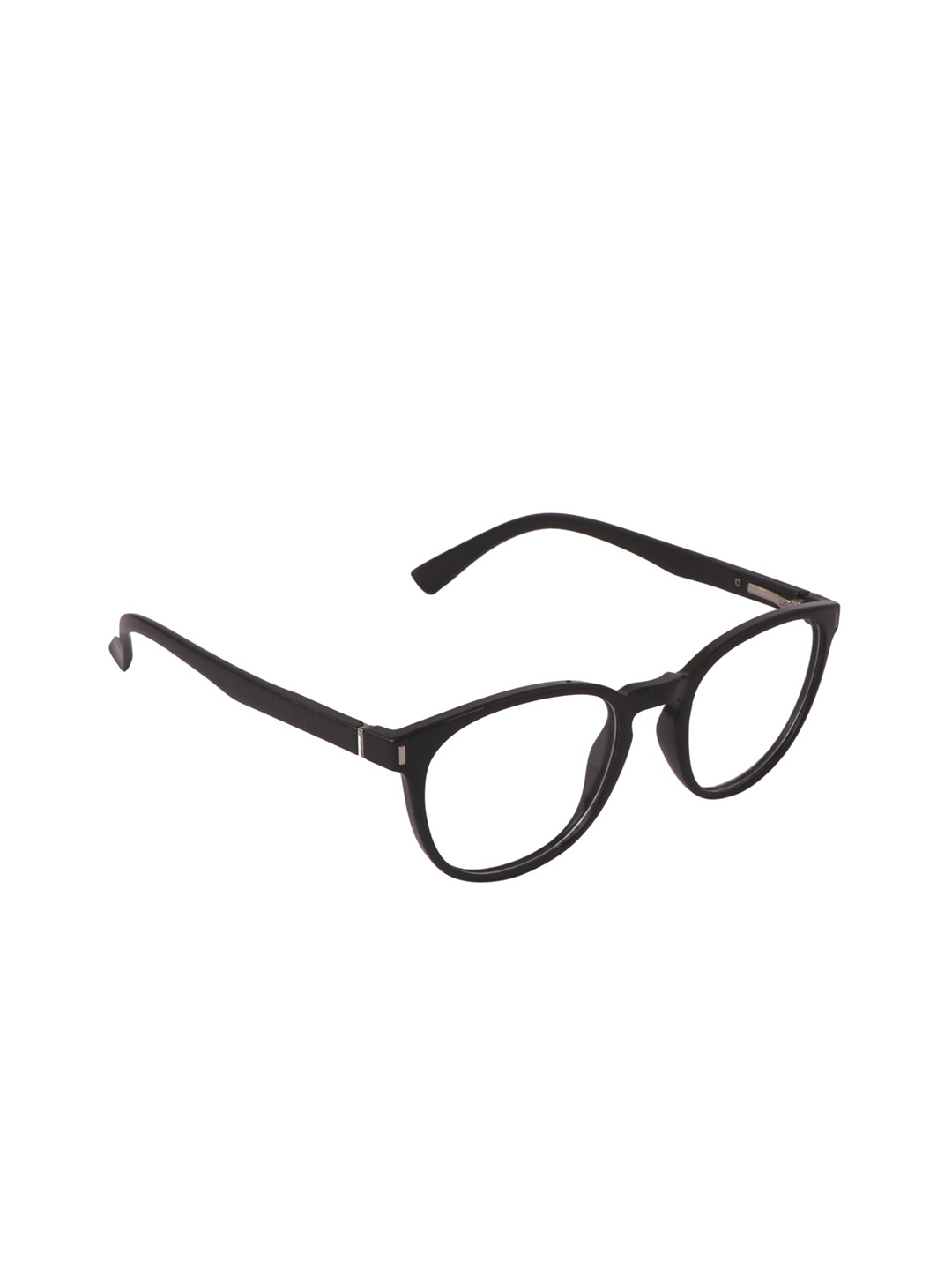 

OPTIFY Unisex Clear Lens & Black Round Sunglasses with UV Protected Lens