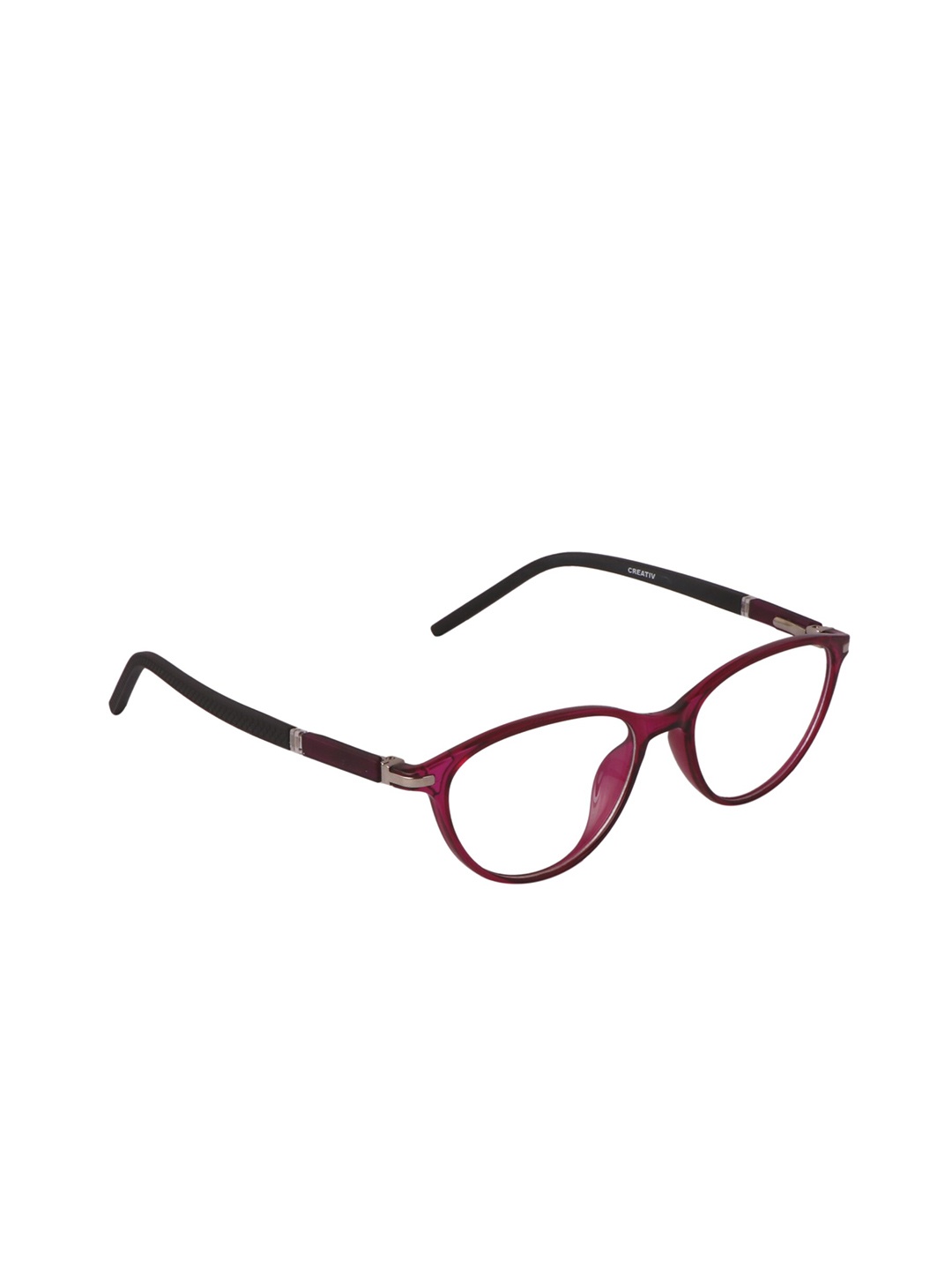 

OPTIFY Unisex Clear Lens & Red Cateye Computer Glasses with UV Protected Lens M CATEYE, Maroon