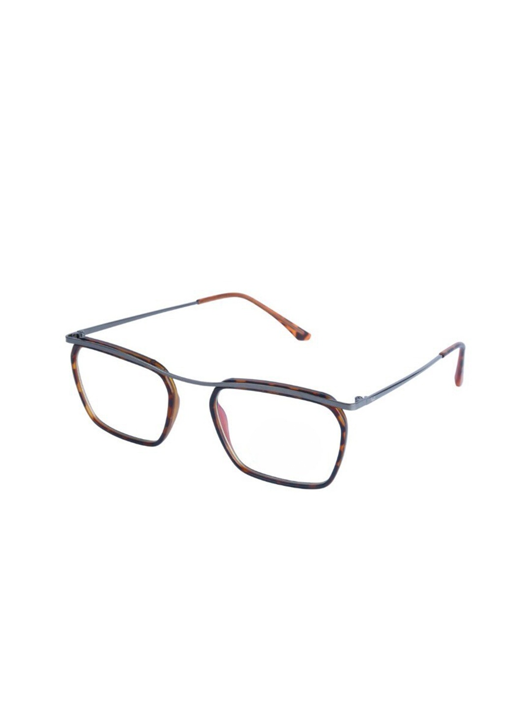 

OPTIFY Brown & Grey Full Rim Square Computer Glasses With UV Protection