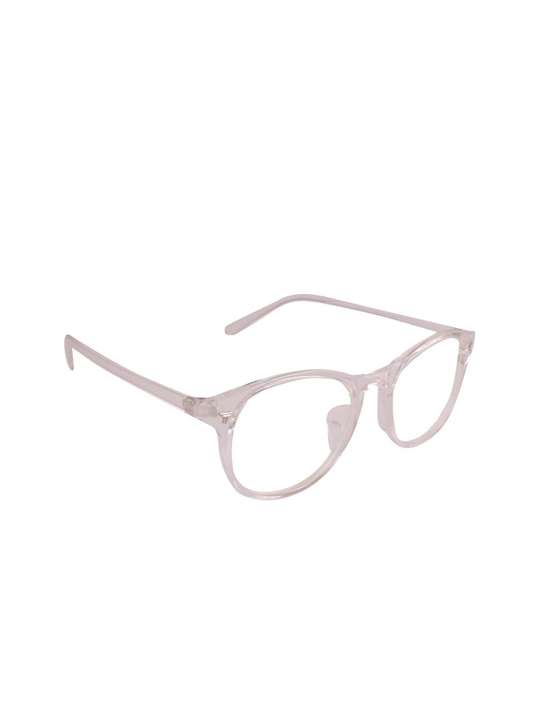 

OPTIFY Unisex Clear Lens & White Computer Glasses with UV Protected Lens M TP ROUND 2178, Transparent