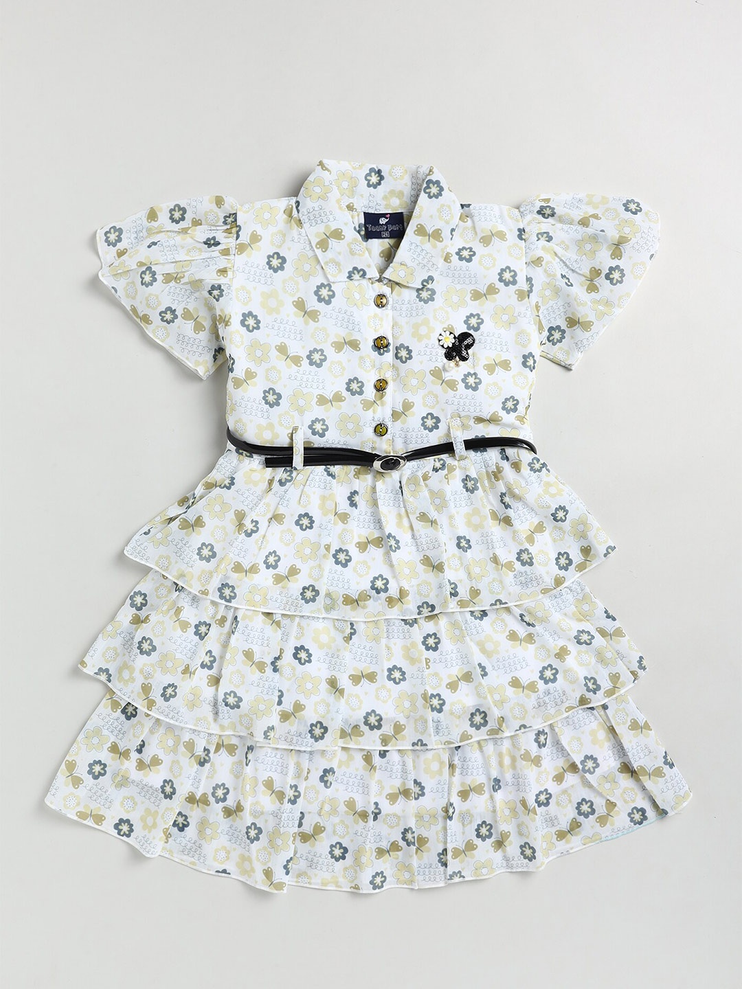 

Toonyport Yellow & Blue Floral Dress