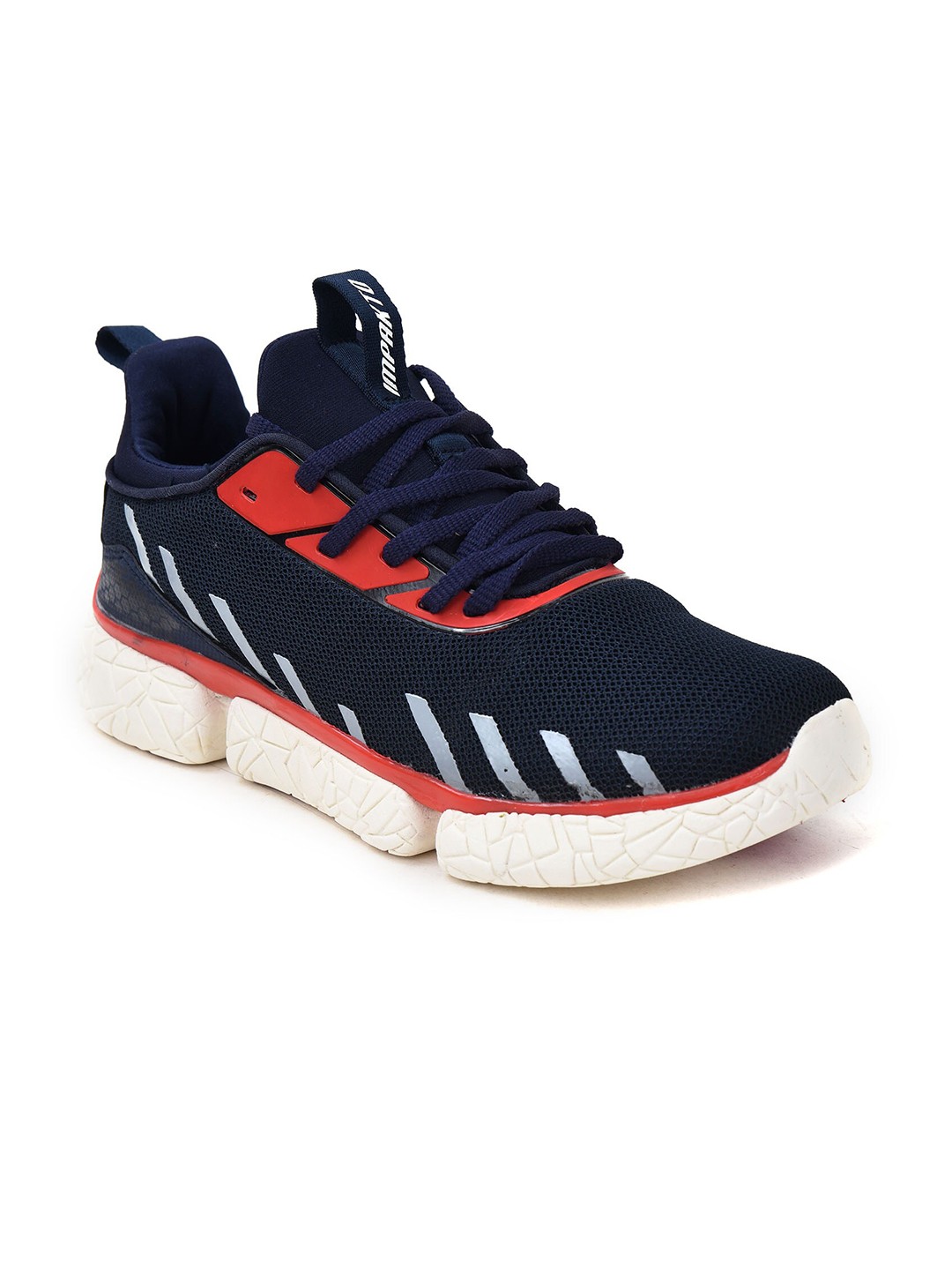 

IMPAKTO Men Navy Blue Mesh Non-Marking Running Shoes