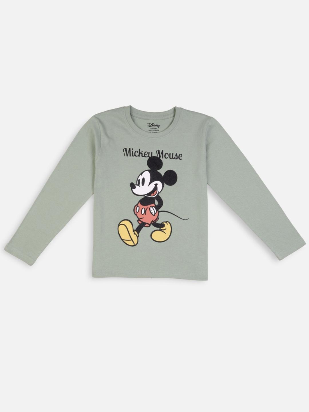 

Nap Chief Boys Grey Mickey Mouse Printed Pure Cotton T-shirt