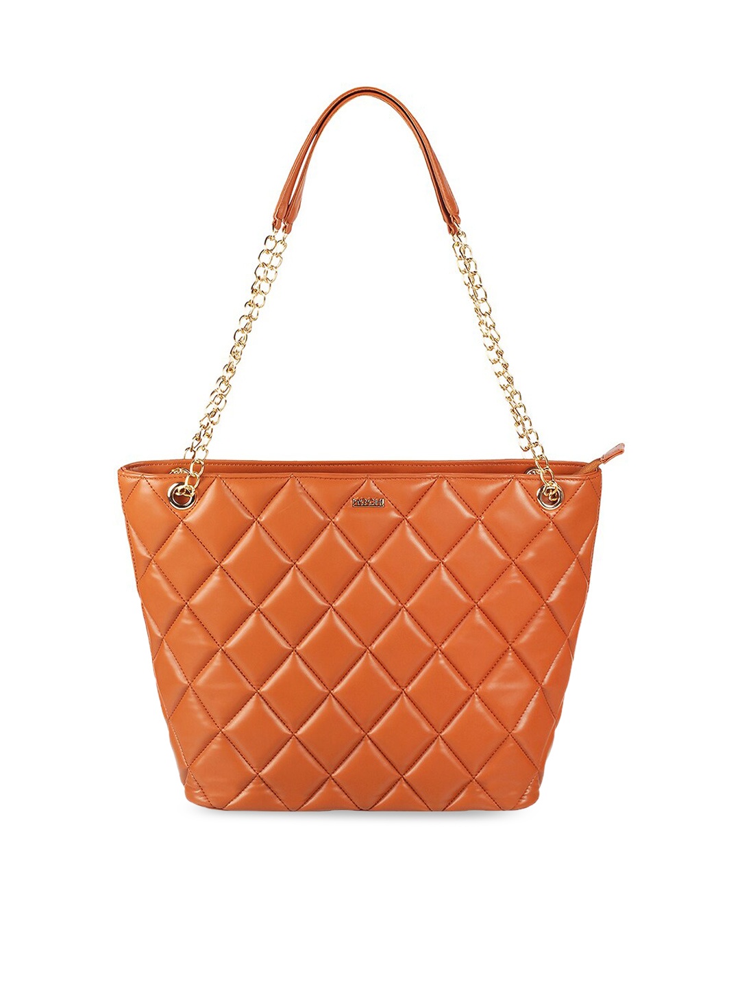 

Mochi PU Structured Quilted Shoulder Bag, Tan