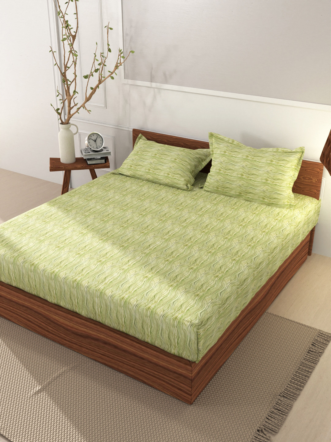 

BIANCA Beige 144 TC King Bedsheet with 2 Pillow Covers